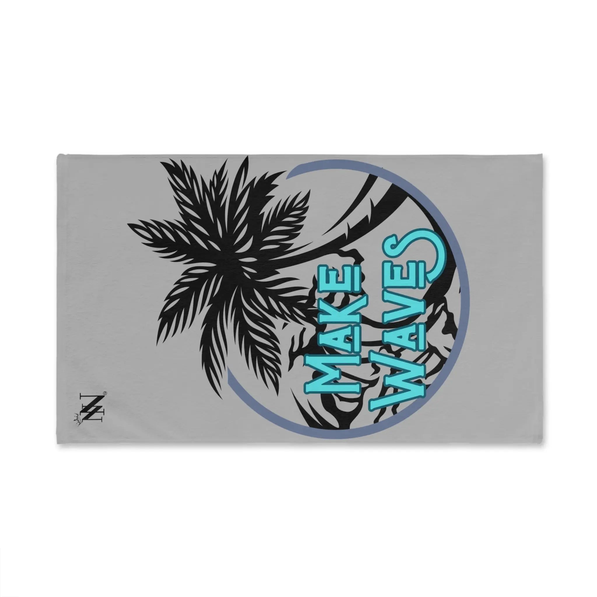 Make Waves Palm Tree Light Grey | Mix & Match Original Fun-Flirty Lovers’ Towels