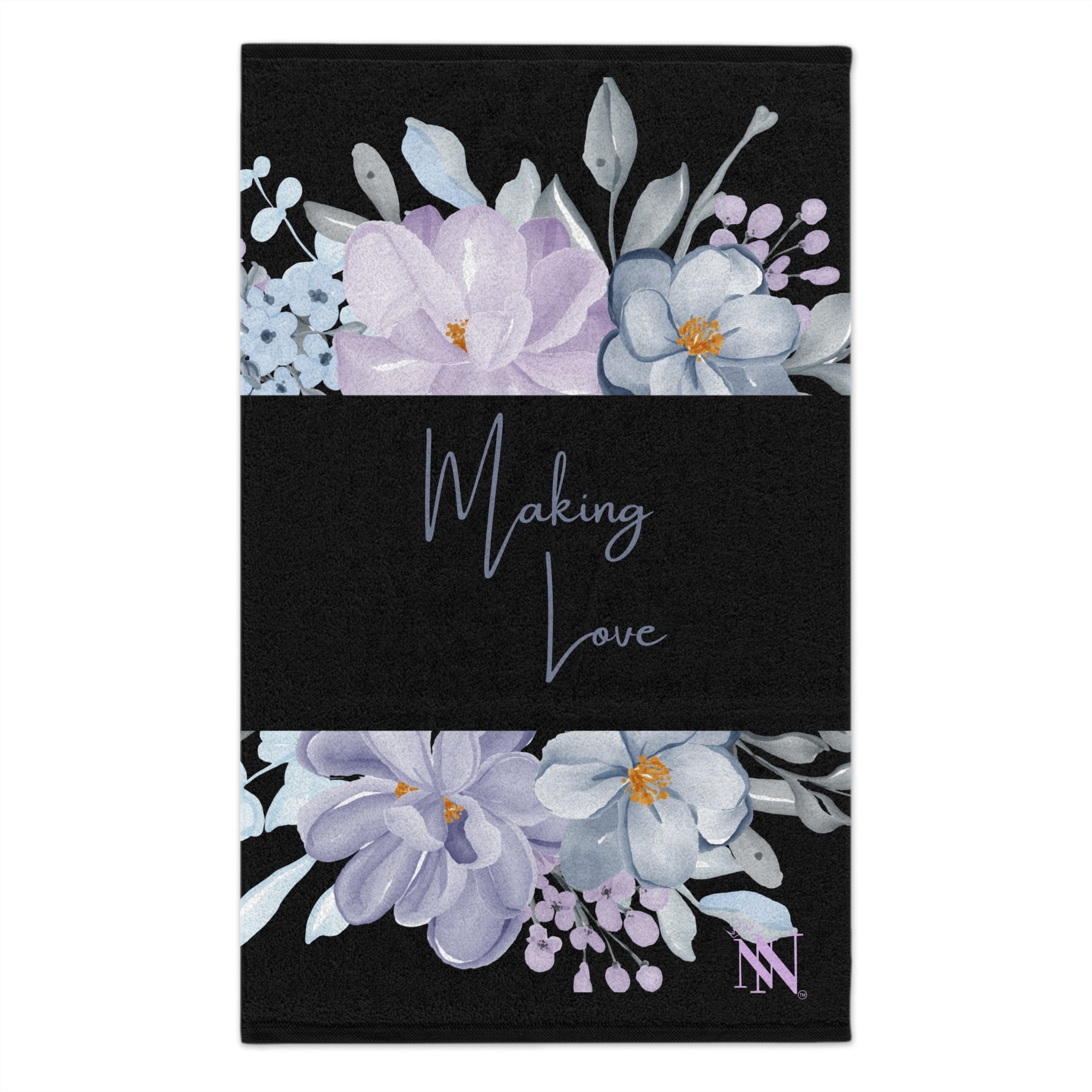 Making Love Floral Black Mix & Match Soft Fun-Flirty Lovers’ Towels