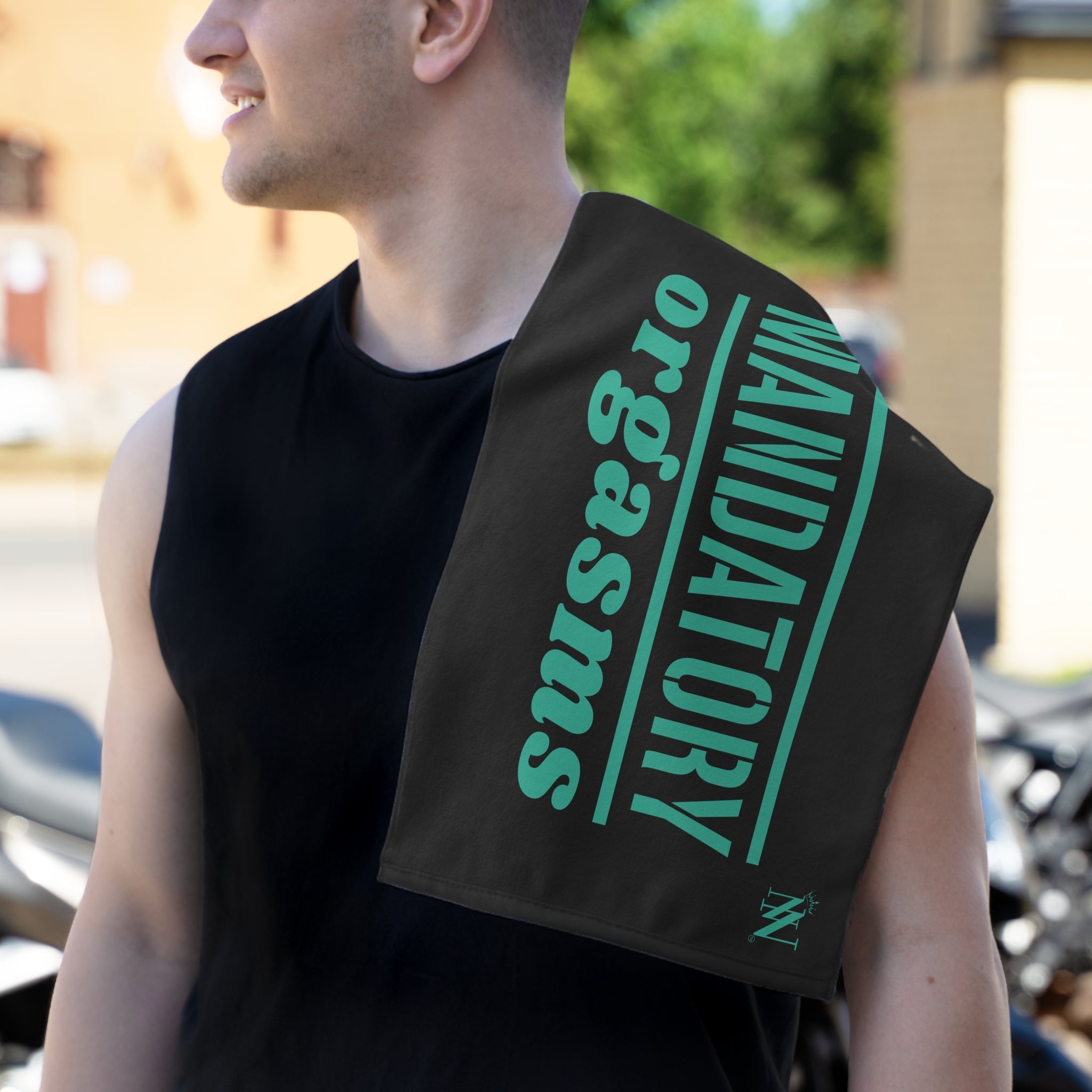 Mandatory Orgasms Black | Mix & Match Soft Fun-Flirty Lovers’ Towels