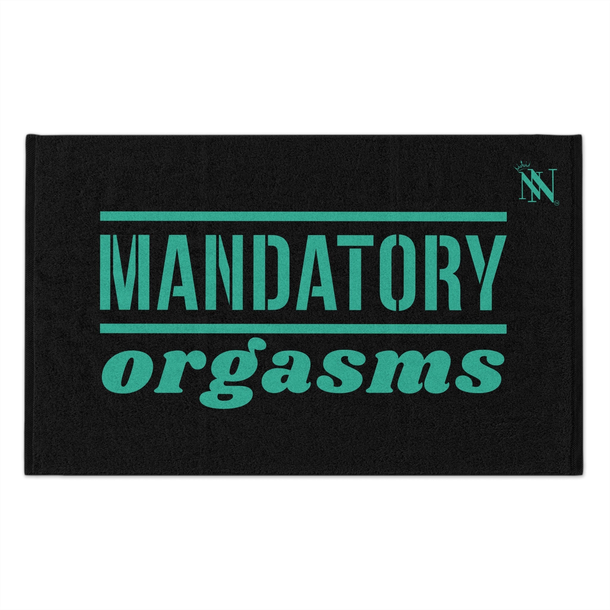 Mandatory Orgasms Black | Mix & Match Soft Fun-Flirty Lovers’ Towels