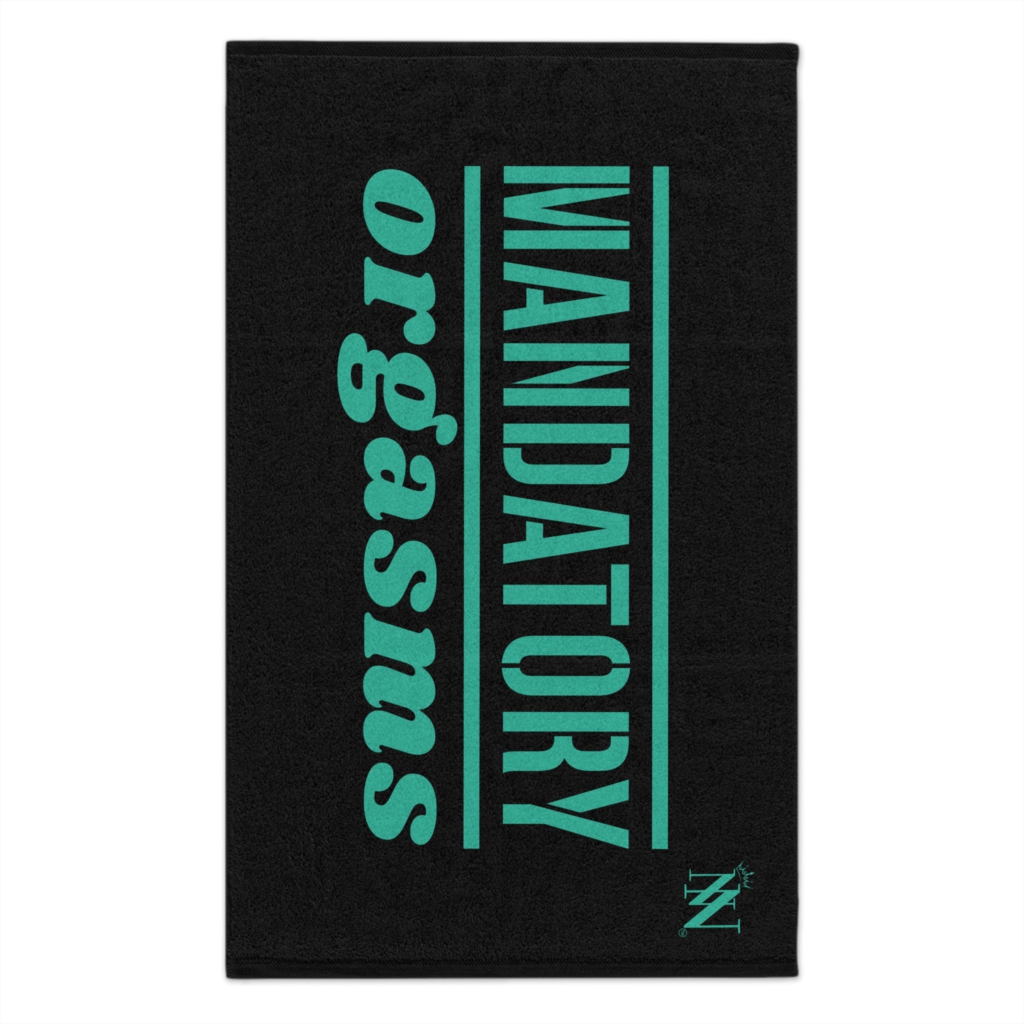 Mandatory Orgasms Black | Mix & Match Soft Fun-Flirty Lovers’ Towels