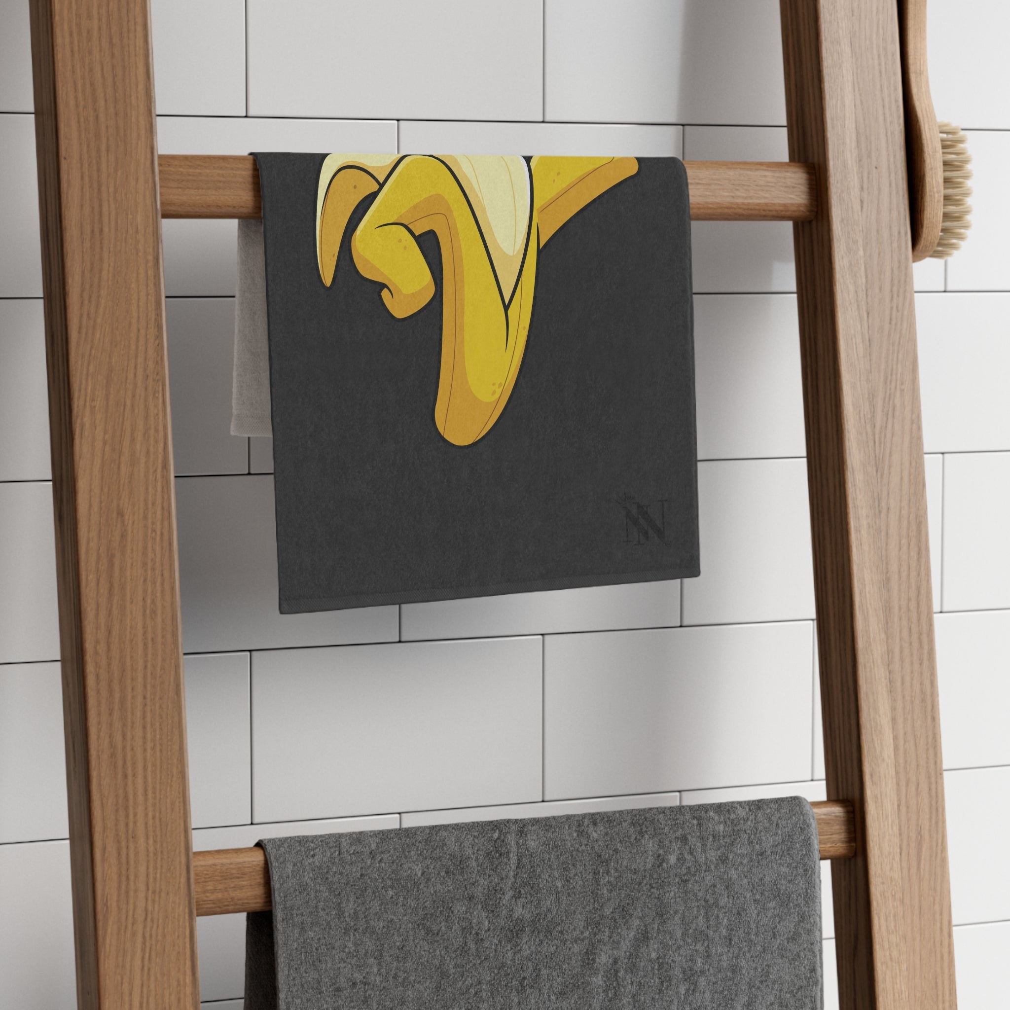 Mighty Banana Dark Grey | Mix & Match Soft Fun-Flirty Lovers’ Towels