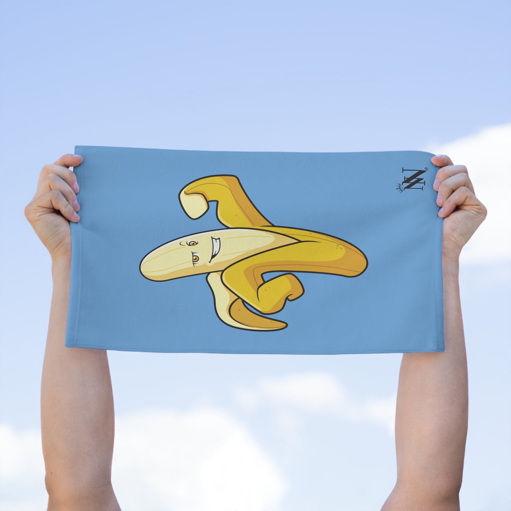 Mighty Banana Light Blue | Mix & Match Soft Fun-Flirty Lovers’ Towels