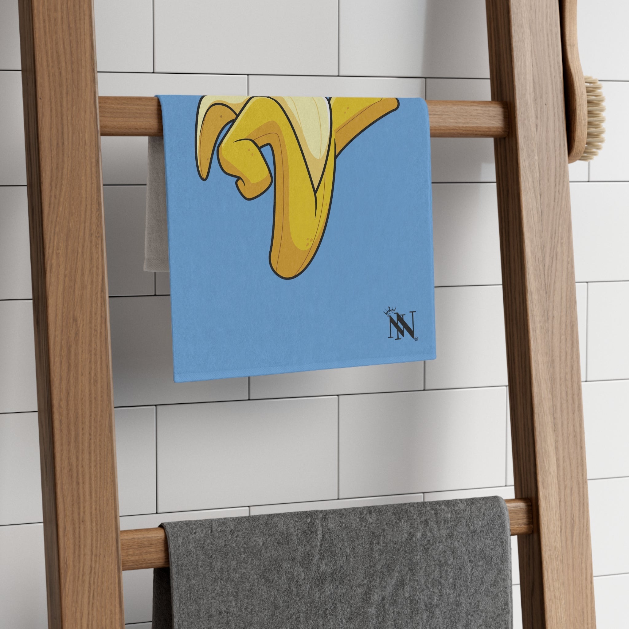 Mighty Banana Light Blue | Mix & Match Soft Fun-Flirty Lovers’ Towels