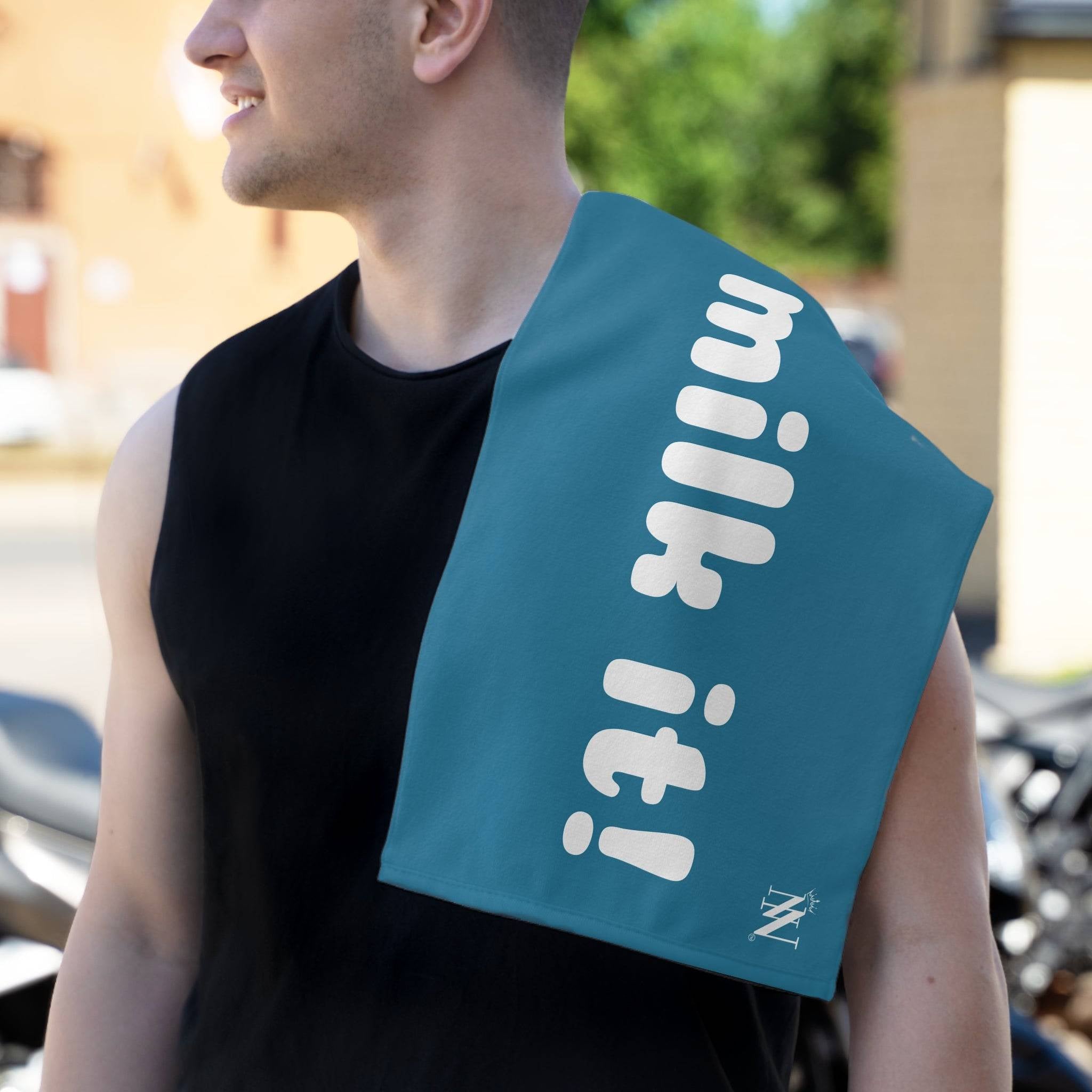 Milk It! Blue Mix & Match Soft Sex Towels | Flirty Lovers’ Gifts