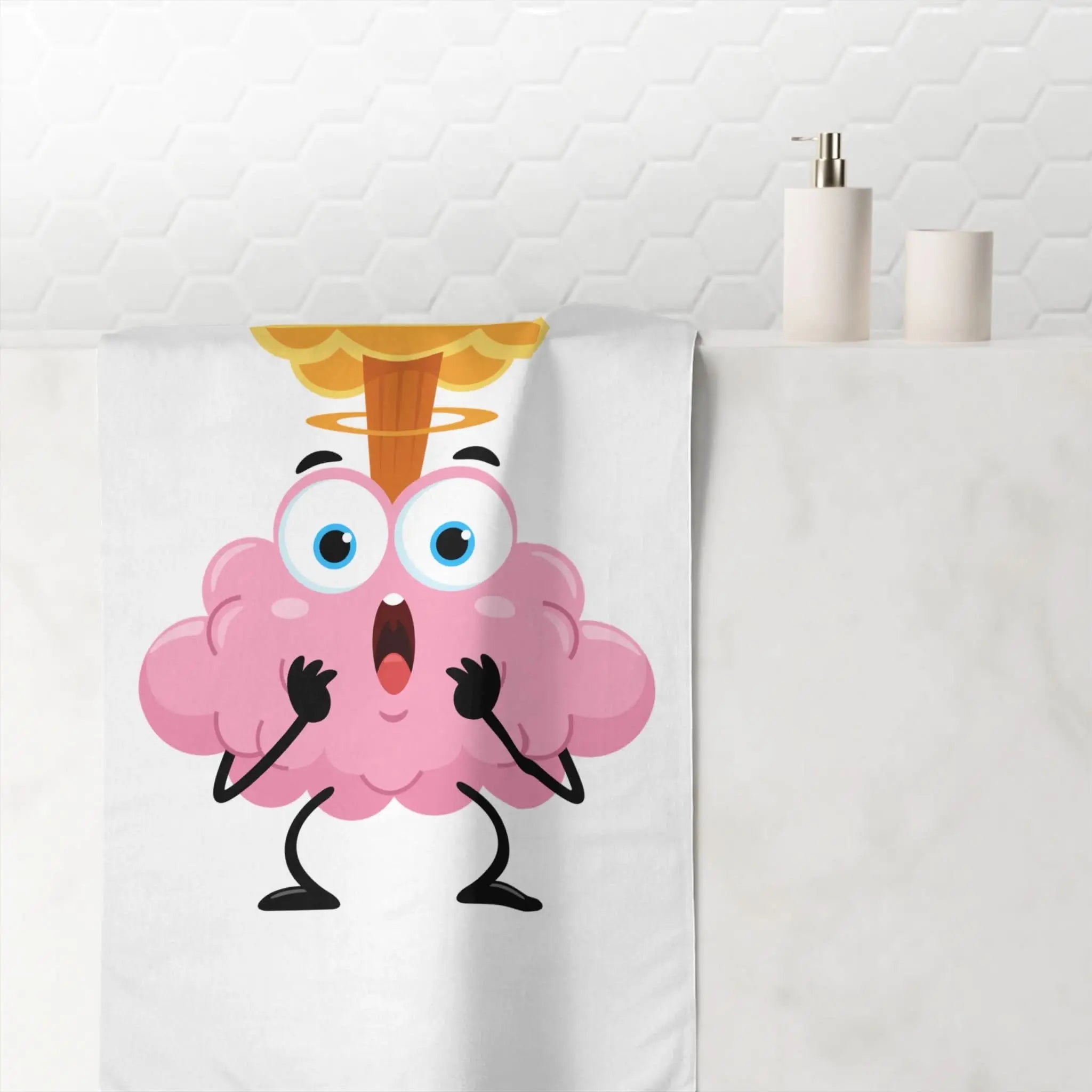 Mind Blowing Brain Fun XL Cum Towel | Big Bold & Sexy Stylish