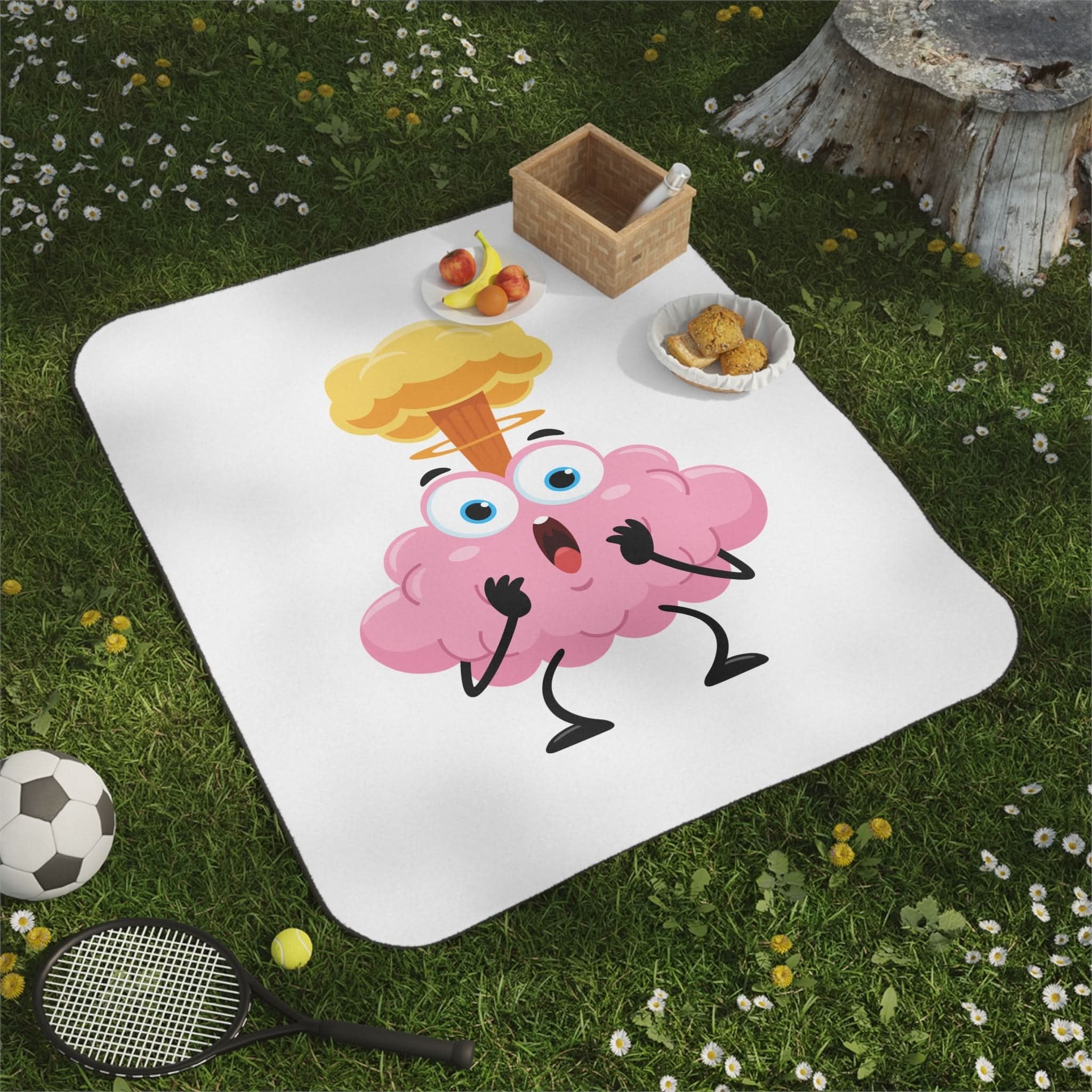 Mind Blowing Brain | Mix Match Fun-Flirty Lovers’ Water-Resistant Blankets