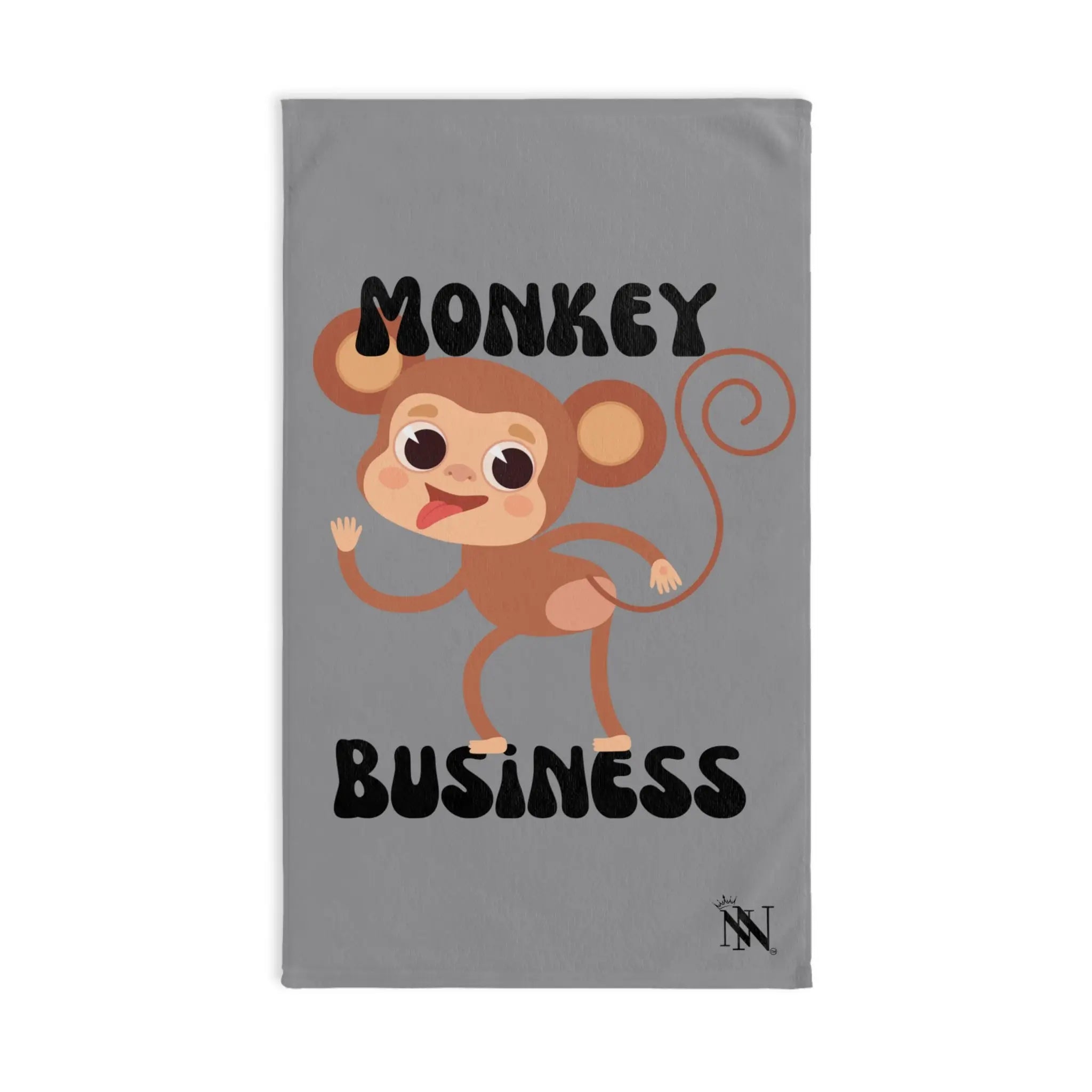 Monkey Business Grey | Mix & Match Original Fun-Flirty Lovers’ Towels