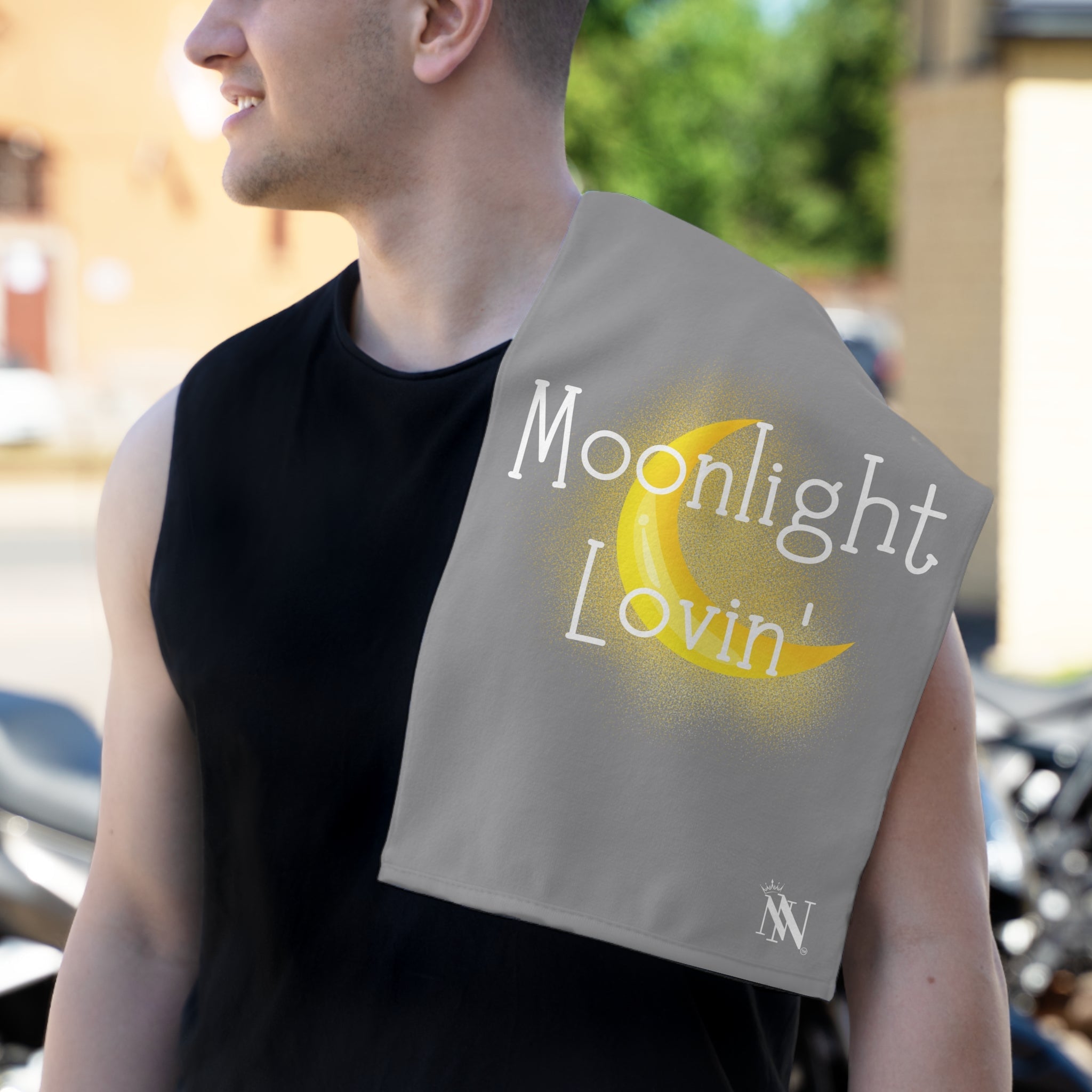 Moonlight Lovin’ Grey | Mix & Match Soft Fun-Flirty Lovers’ Towels