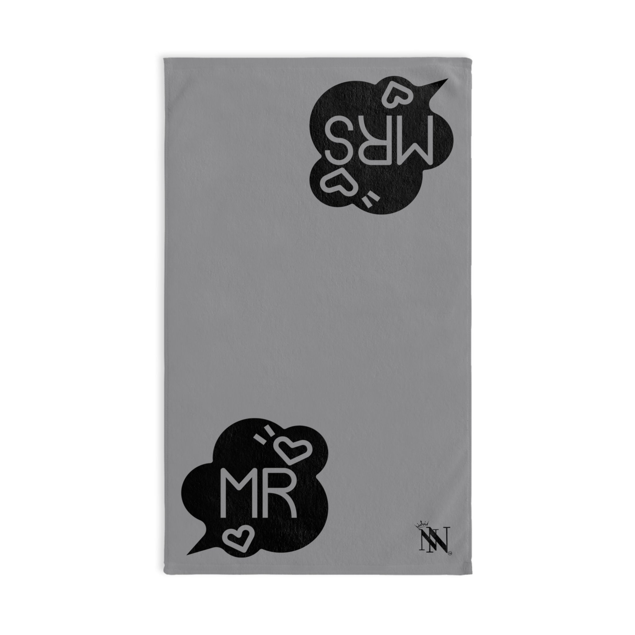 Mr Mrs Bubble Grey | Mix & Match Original Fun-Flirty Lovers’ Towels