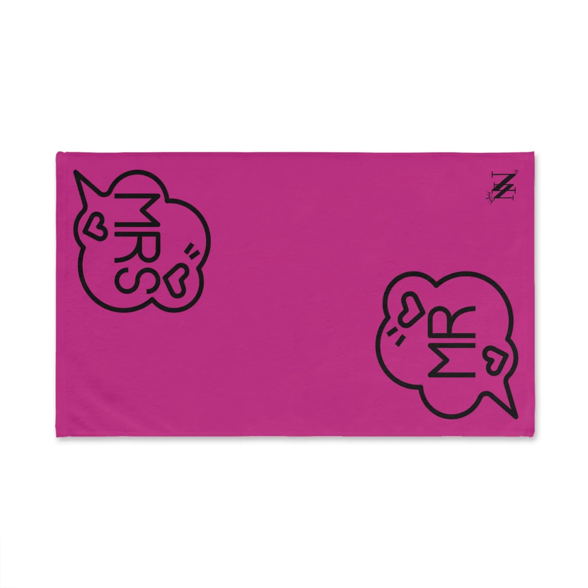 Mr Mrs Caption Fuscia | Mix & Match Original Fun-Flirty Lovers’ Towels