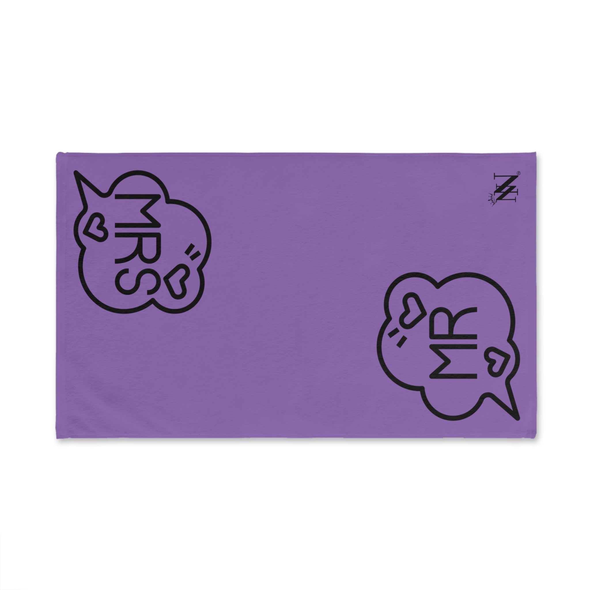 Mr Mrs Caption Lavendar | Mix & Match Original Fun-Flirty Lovers’ Towels