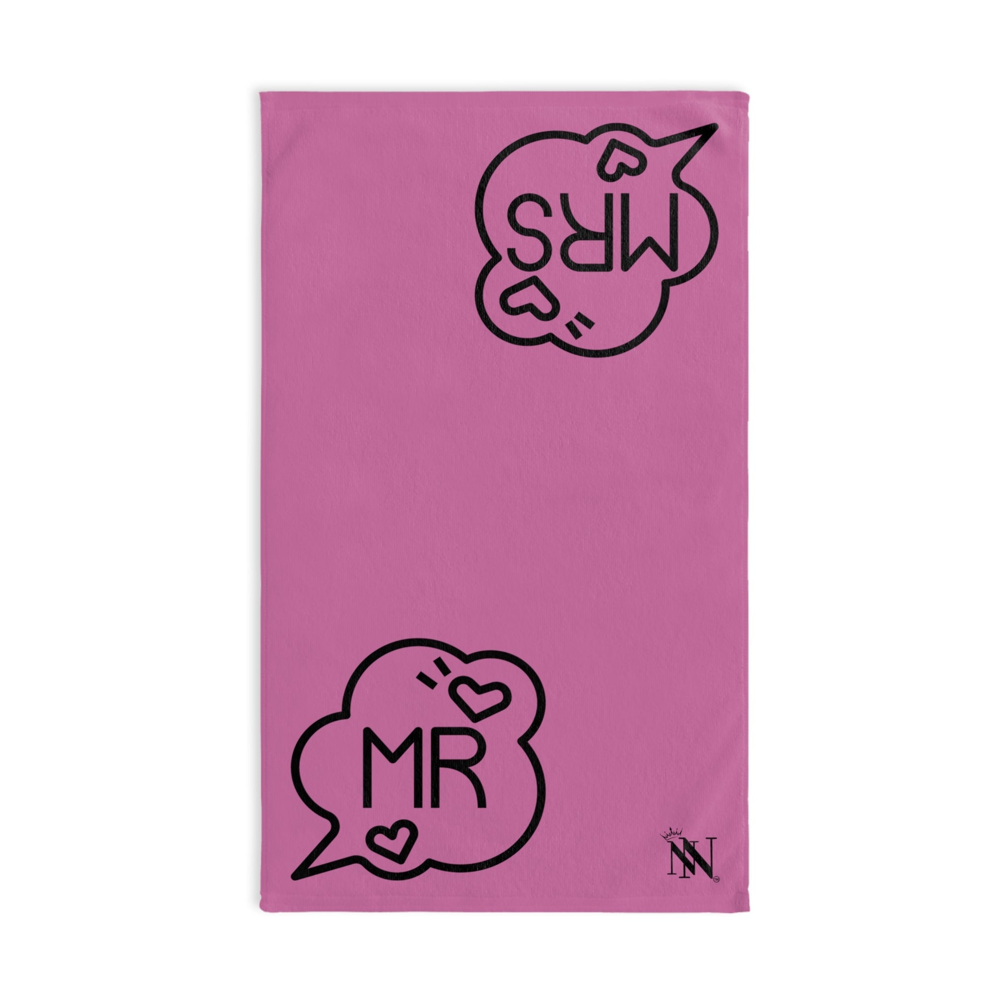 Mr Mrs Caption Pink | Mix & Match Original Fun-Flirty Lovers’ Towels