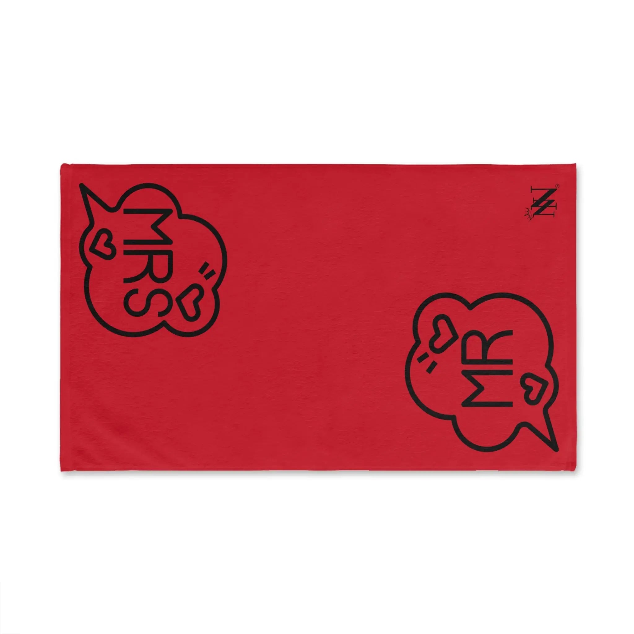 Mr Mrs Caption Red | Mix & Match Original Fun-Flirty Lovers’ Towels