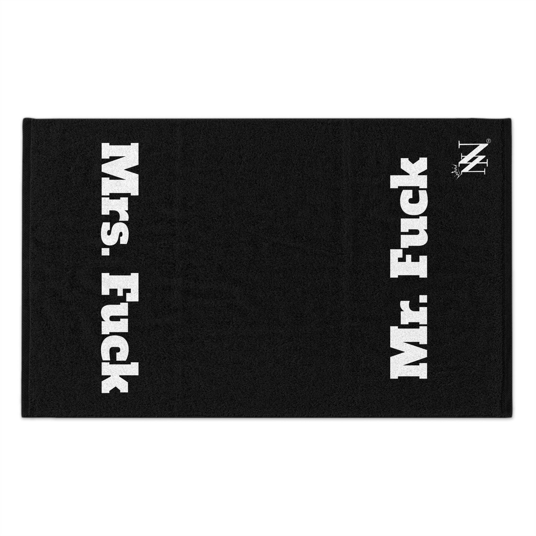 Mr. Mrs. Fuck Black Shareable Mix & Match Soft Sex Towels | Flirty Lovers’ Gifts