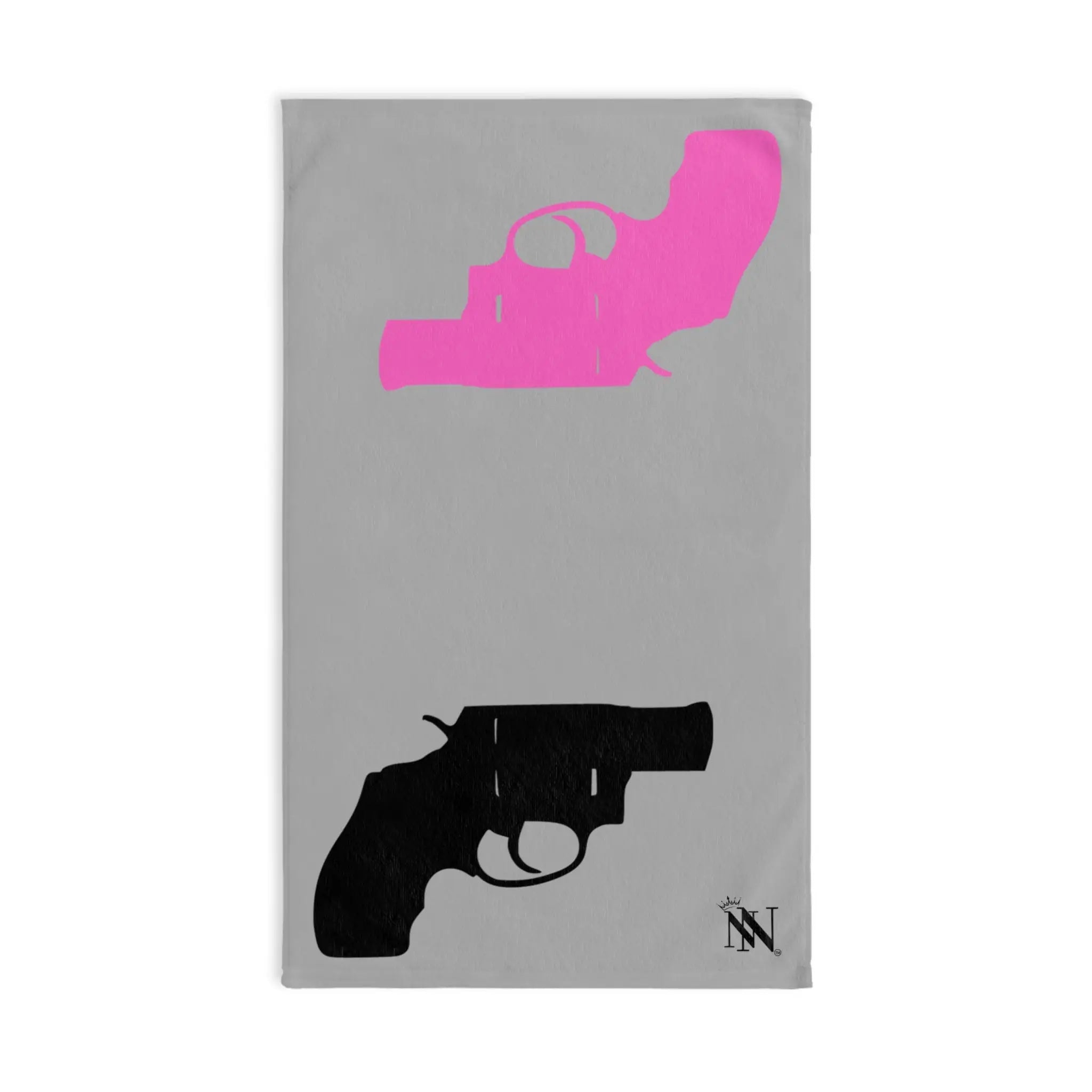 Mr. Mrs. Gun Show Shareable Light Grey | Mix & Match Original Fun-Flirty Lovers’ Towels