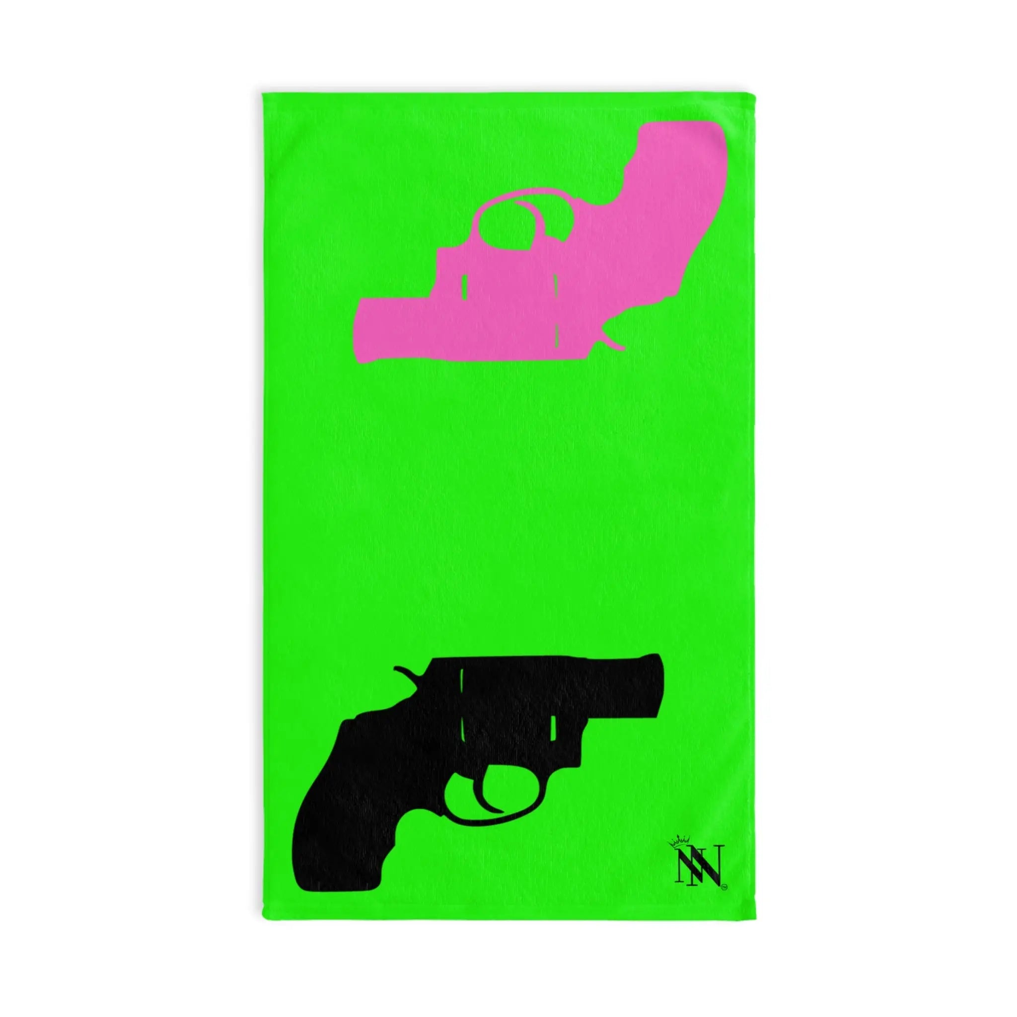 Mr. Mrs. Gun Show Shareable Neon Green | Mix & Match Original Fun-Flirty Lovers’ Towels