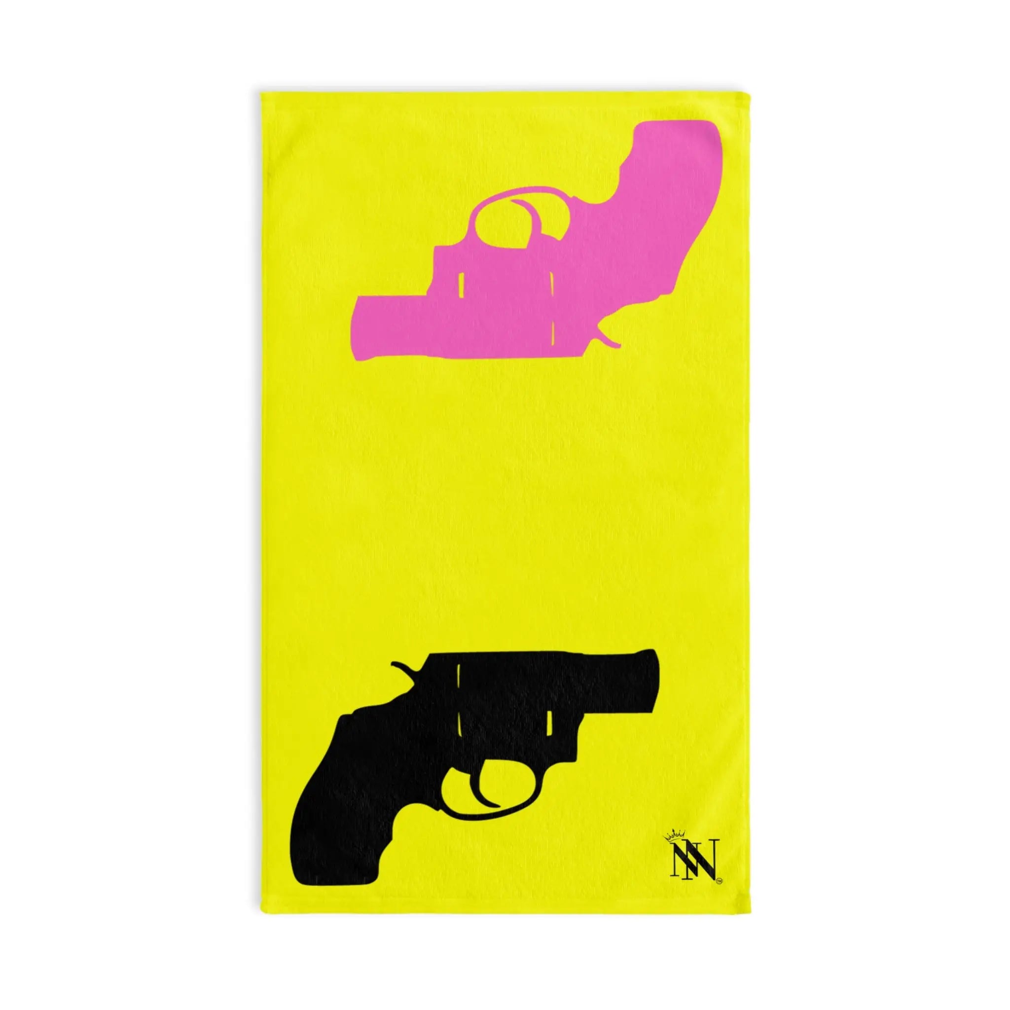 Mr. Mrs. Gun Show Shareable Neon Yellow | Mix & Match Original Fun-Flirty Lovers’ Towels