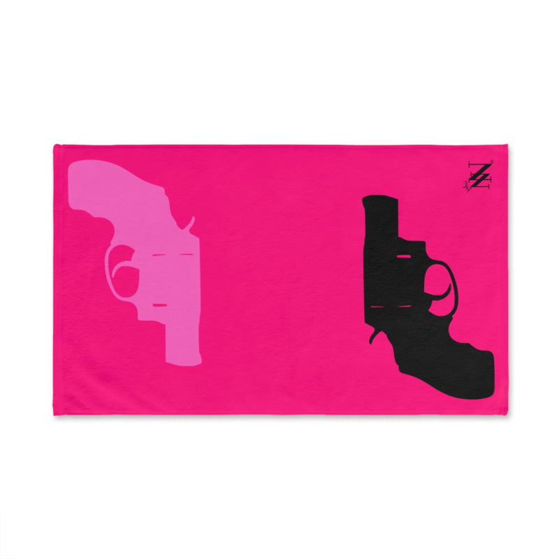 Mr. Mrs. Gun Show Shareable Signature Pink | Mix & Match Original Fun-Flirty Lovers’ Towels