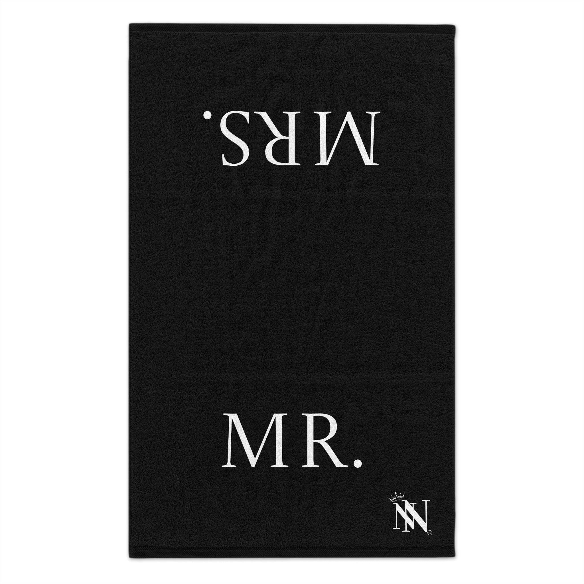 Mr. Mrs. Shareable Black Mix & Match Soft Sex Towels | Flirty Lovers’ Gifts