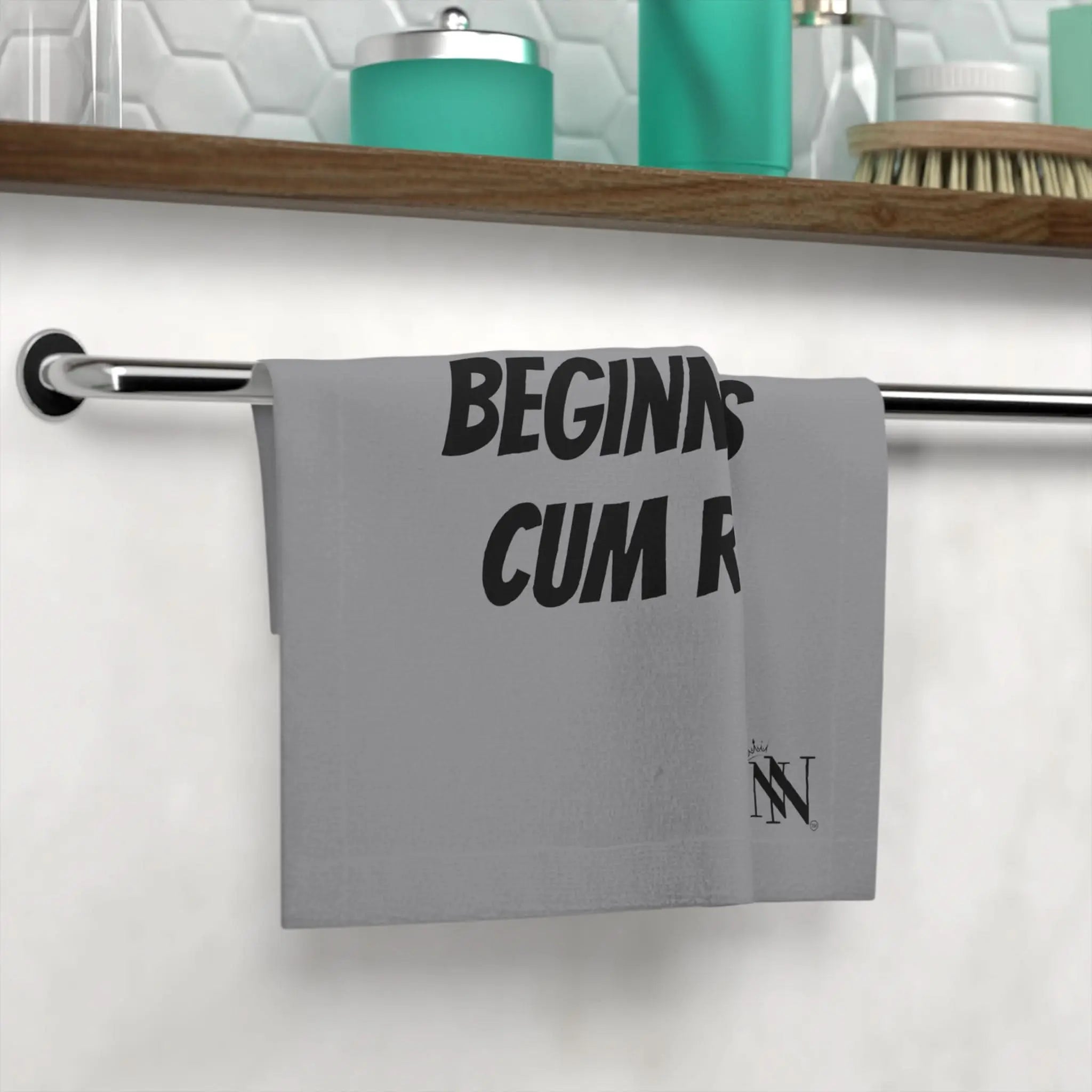 My Beginner Cum Rag Grey | Mix & Match Lils’ Fun-Flirty Lovers’ Towels