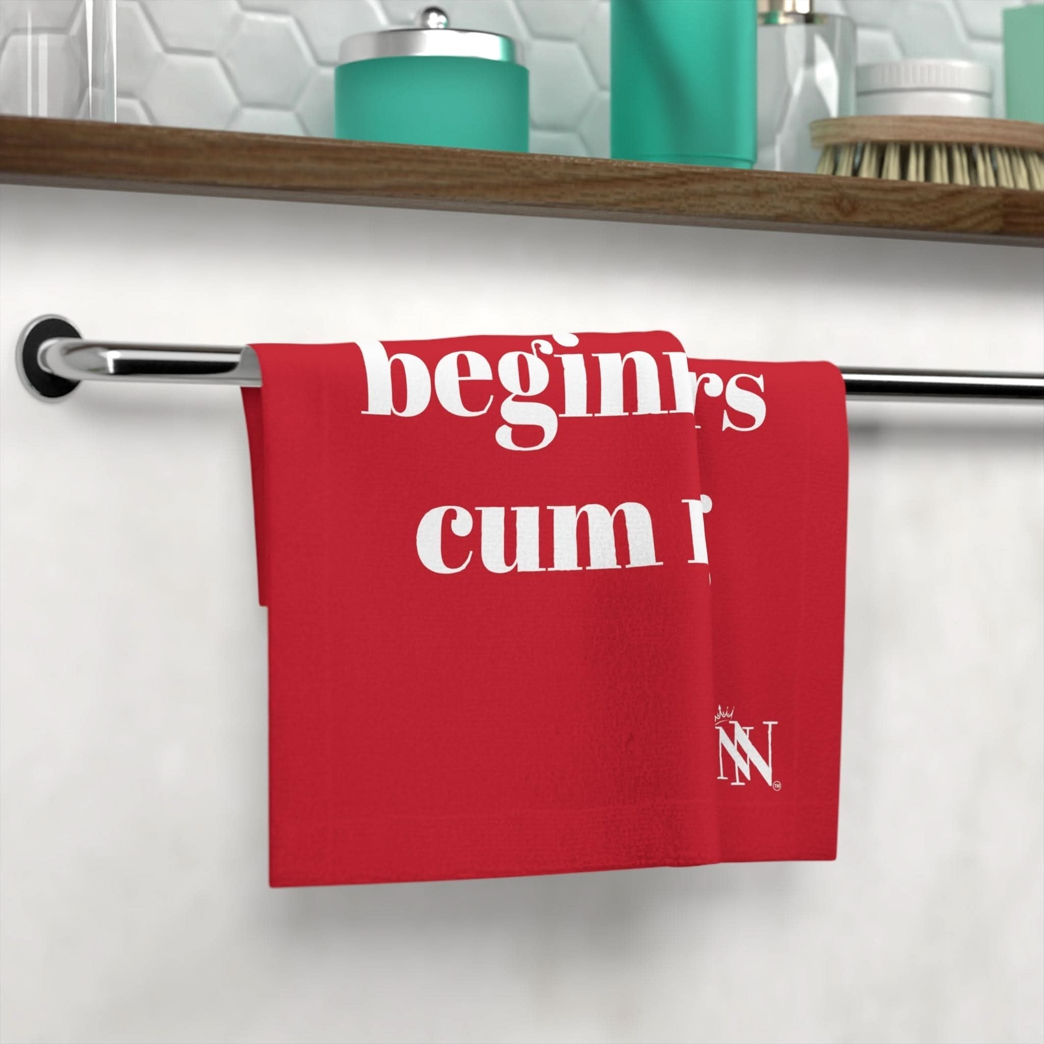 My Beginner Cum Rag Red | Mix & Match Lils’ Fun-Flirty Lovers’ Towels