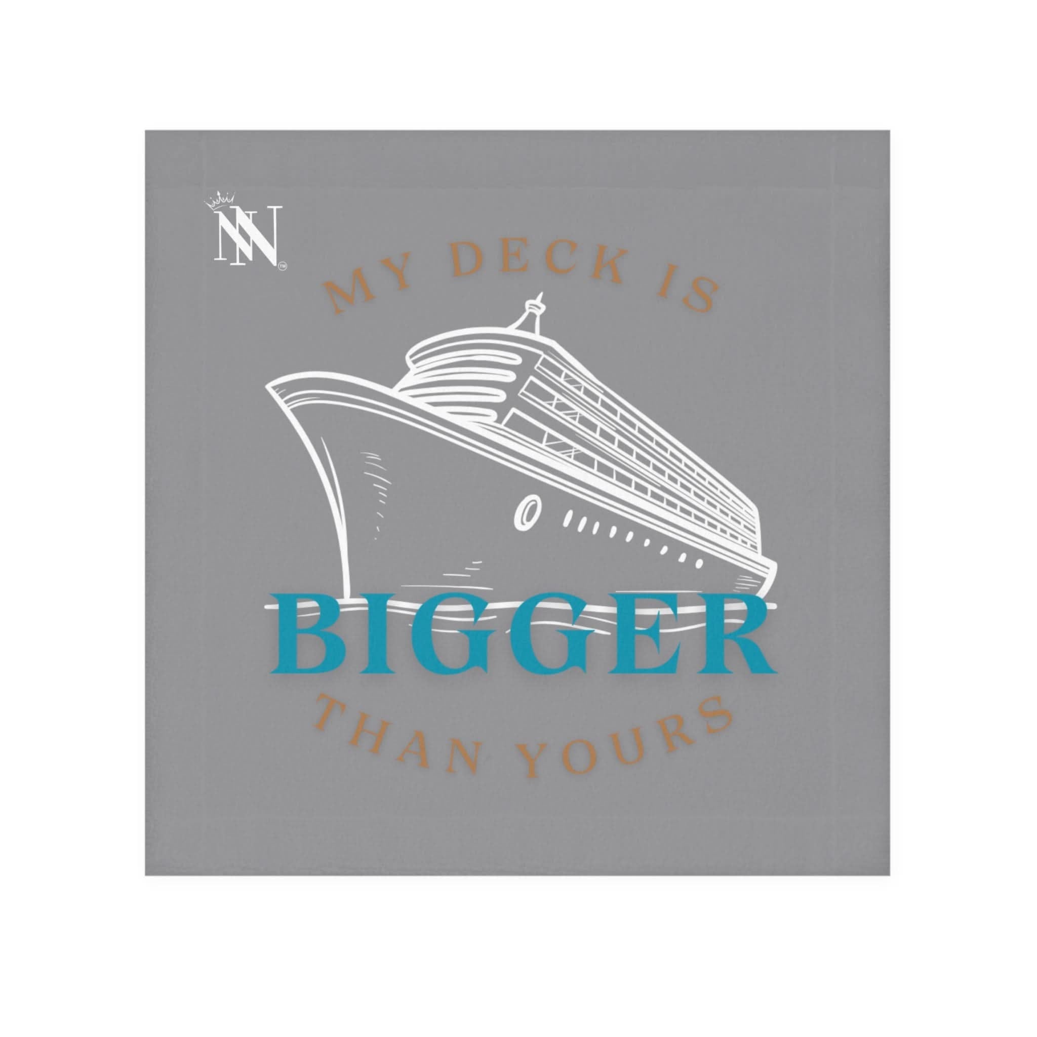 My Deck Is Bigger than Yours Grey | Mix & Match Lils’ Fun-Flirty Lovers’ Towels