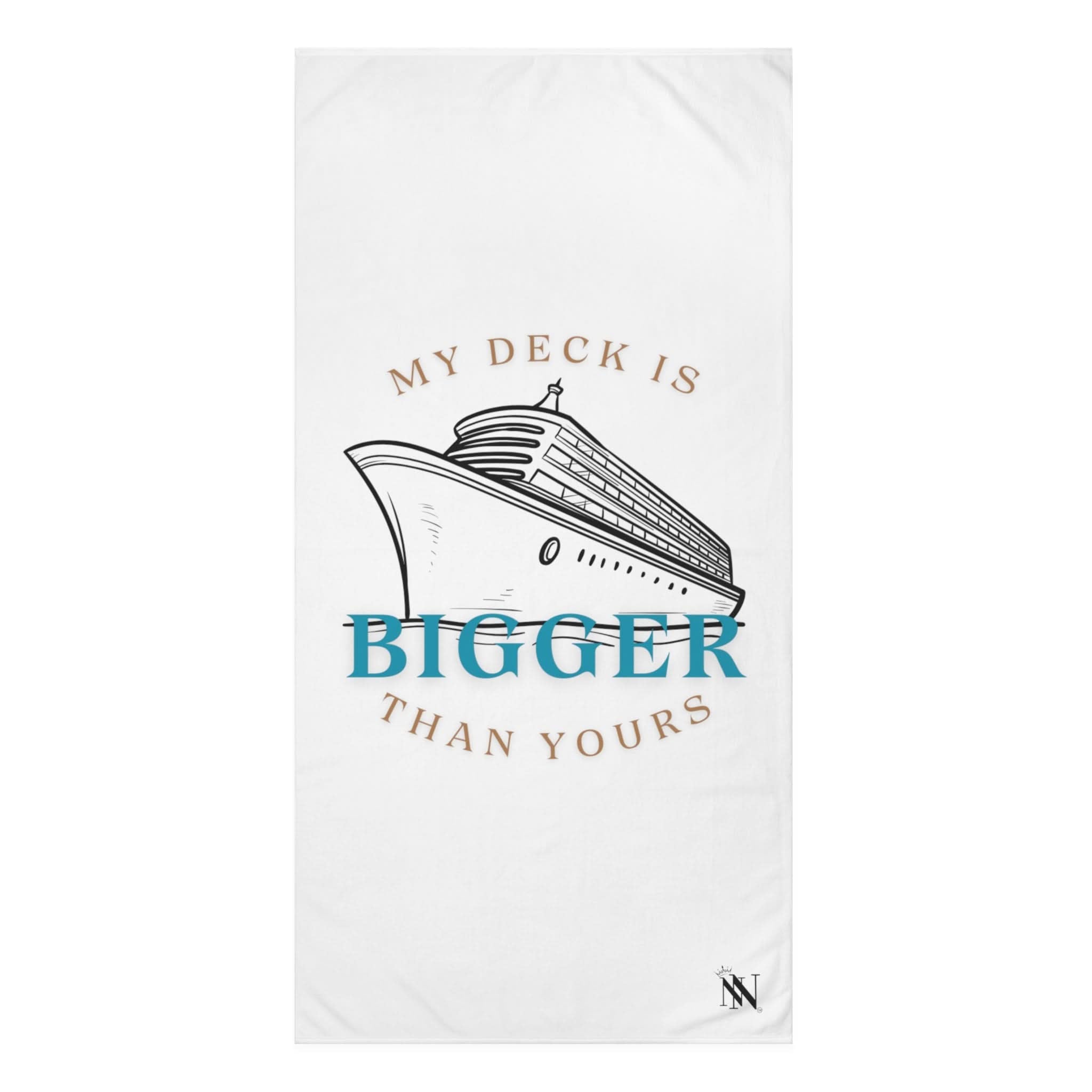 My Deck is Bigger White | Mix & Match XL Fun-Flirty Lovers’ Towels