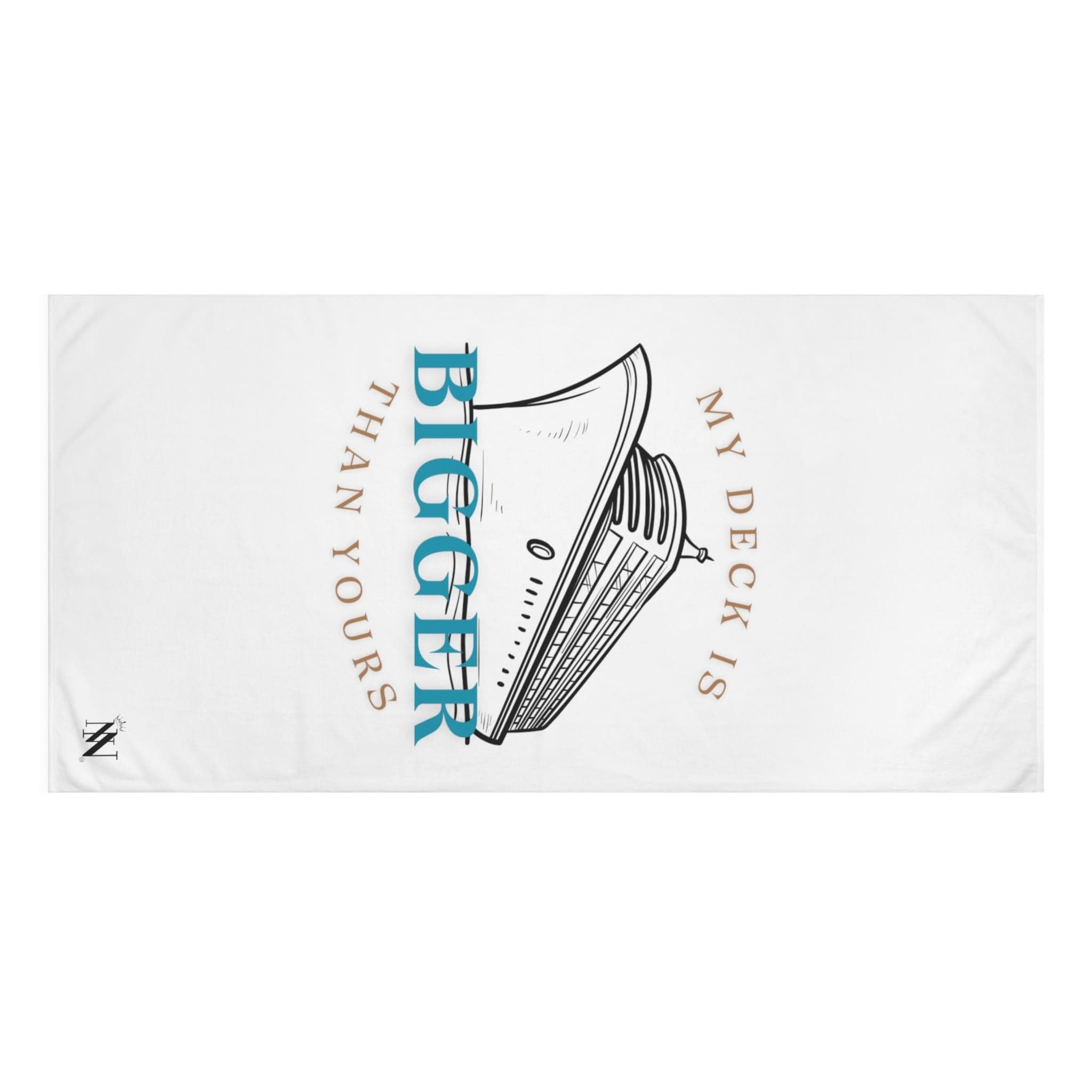 My Deck is Bigger White | Mix & Match XL Fun-Flirty Lovers’ Towels