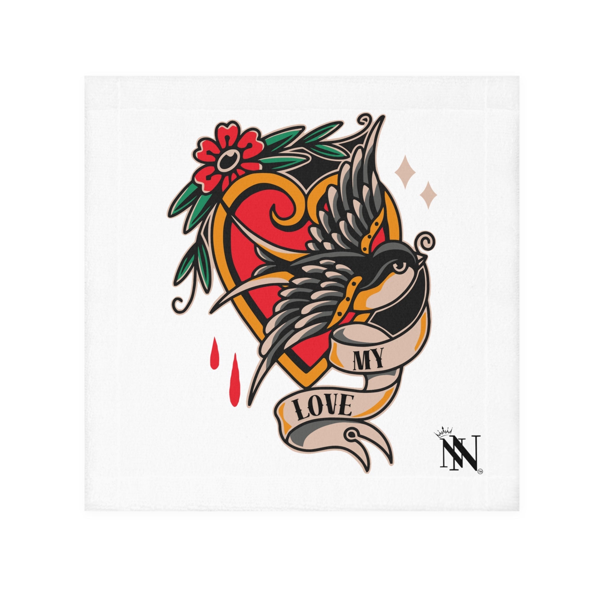 My Love Traditional Tattoo | Mix & Match Lils’ Fun-Flirty Lovers’ Towels