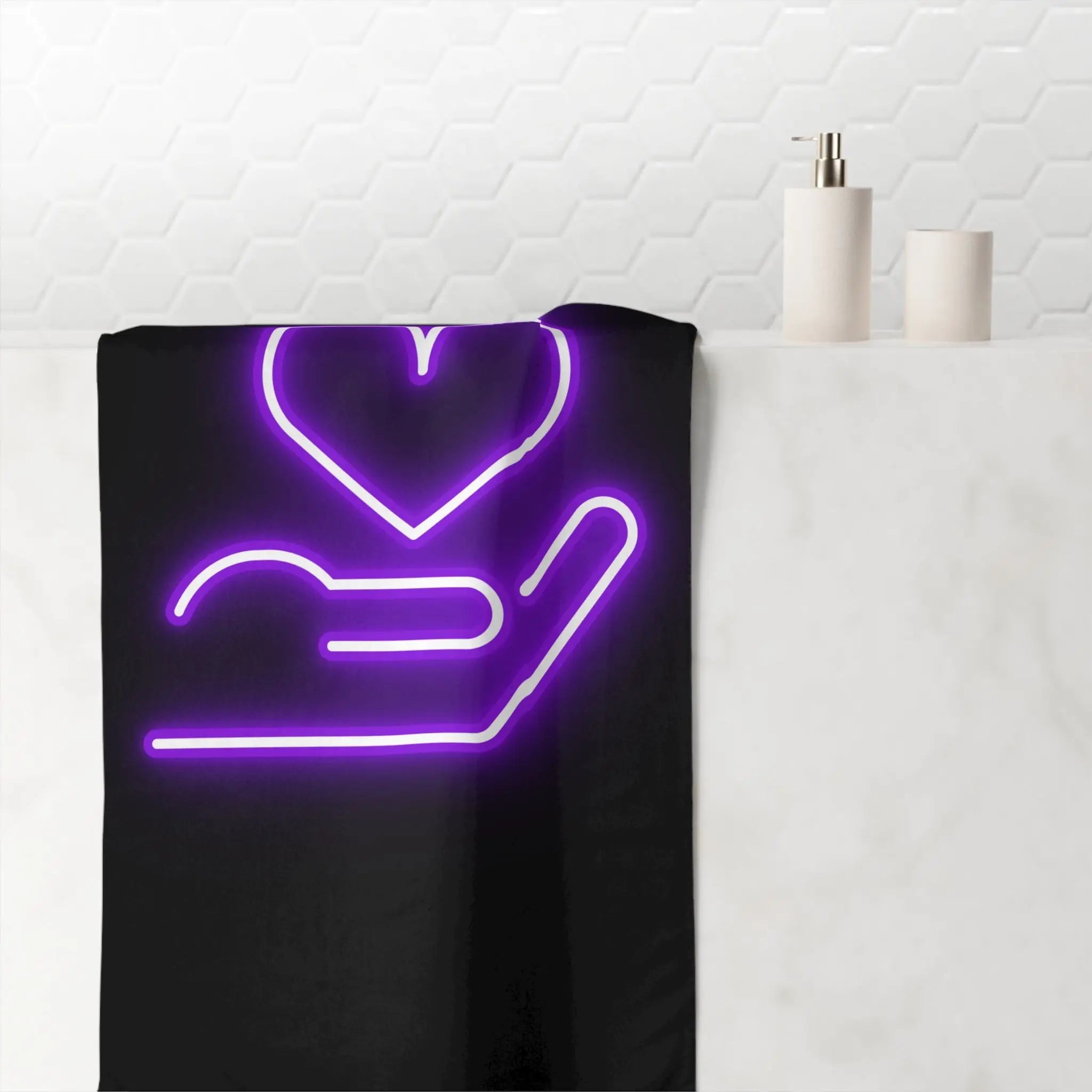 My Purple Heart in Your Hand | Mix & Match XL Fun-Flirty Loversβ Towels
