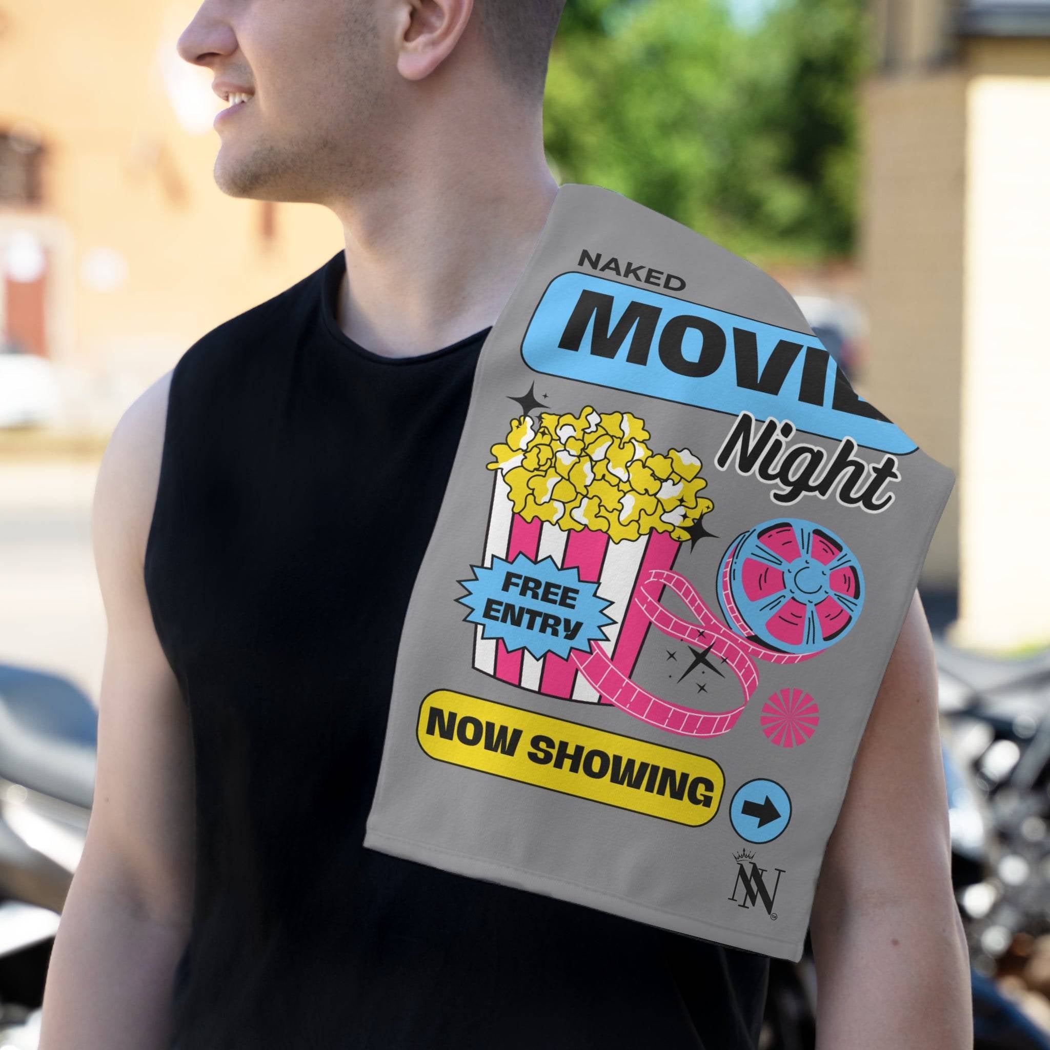 Naked Movie Night Grey Mix & Match Soft Sex Towels | Flirty Lovers’ Gifts