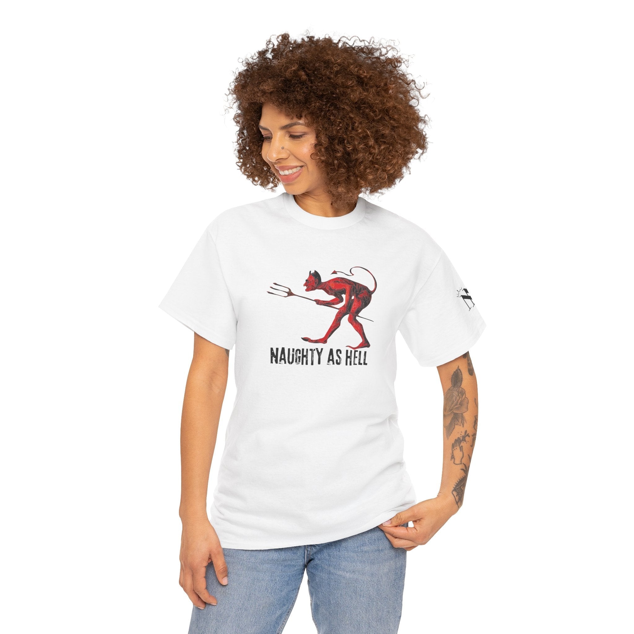 Naughty As Hell | Mix & Match 100% Cotton Unisex Fun-Flirty Lovers’ Tees
