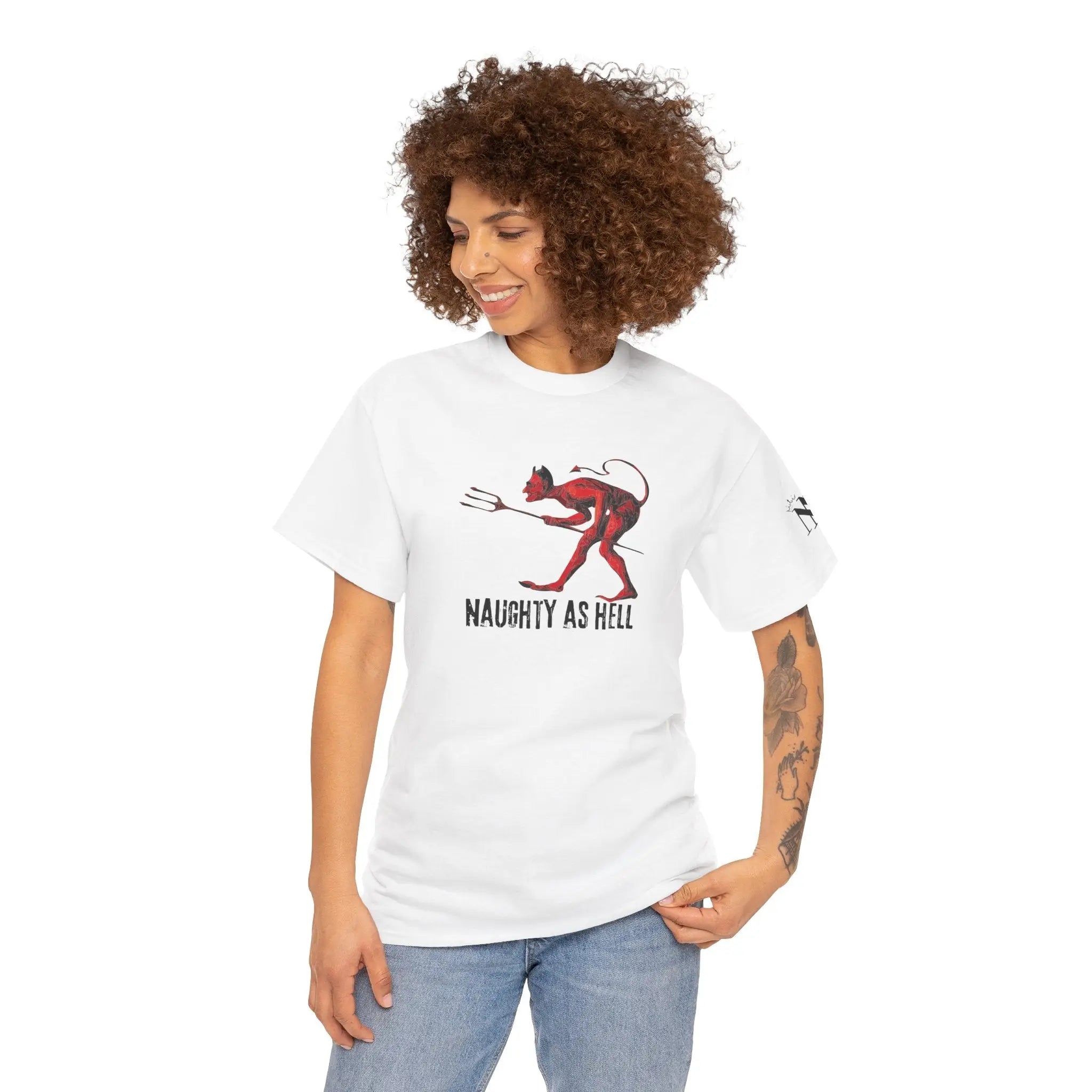 Naughty As Hell | Mix & Match 100% Cotton Unisex Fun-Flirty Lovers’ Tees