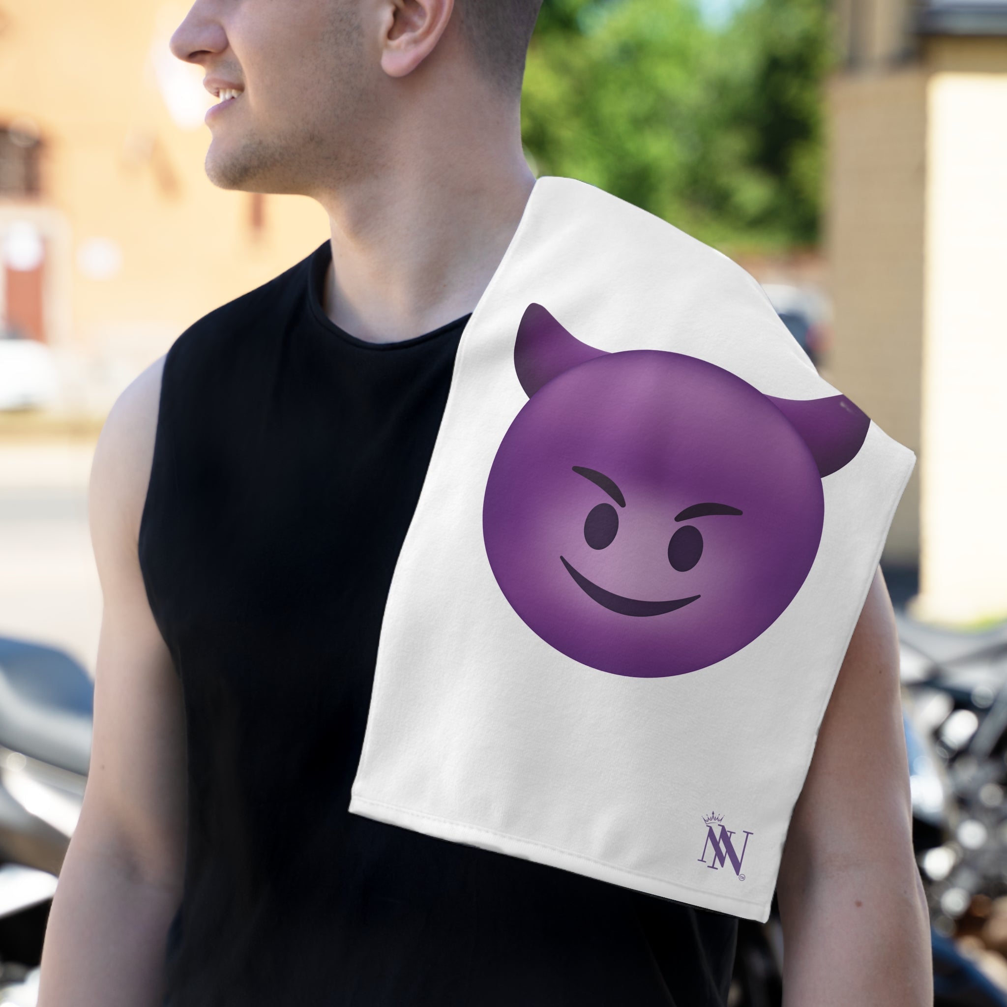 Naughty Devil Emoji | Mix & Match Soft Fun-Flirty Lovers’ Towels