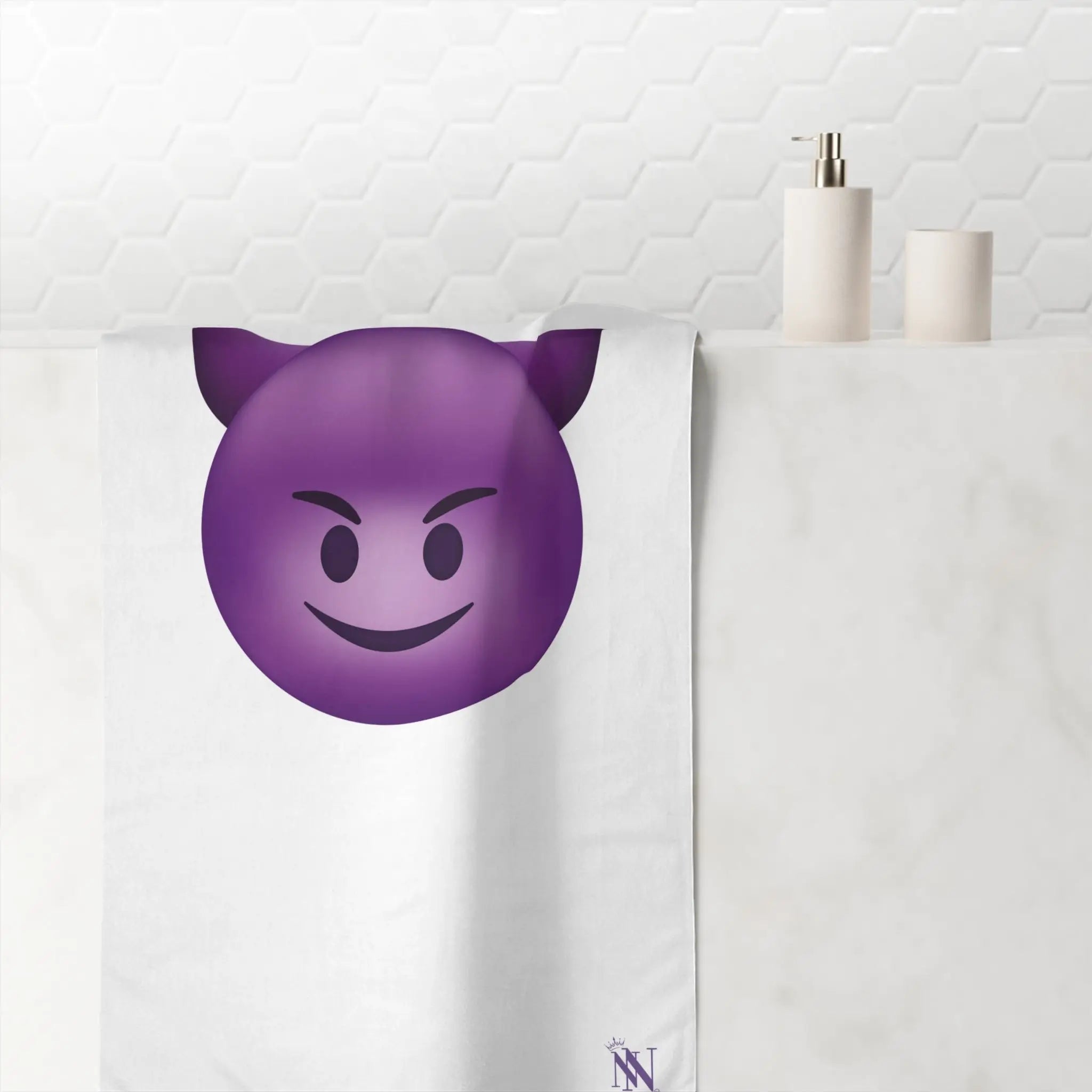 Naughty Devil Emoji | Mix & Match XL Fun-Flirty Lovers’ Towels
