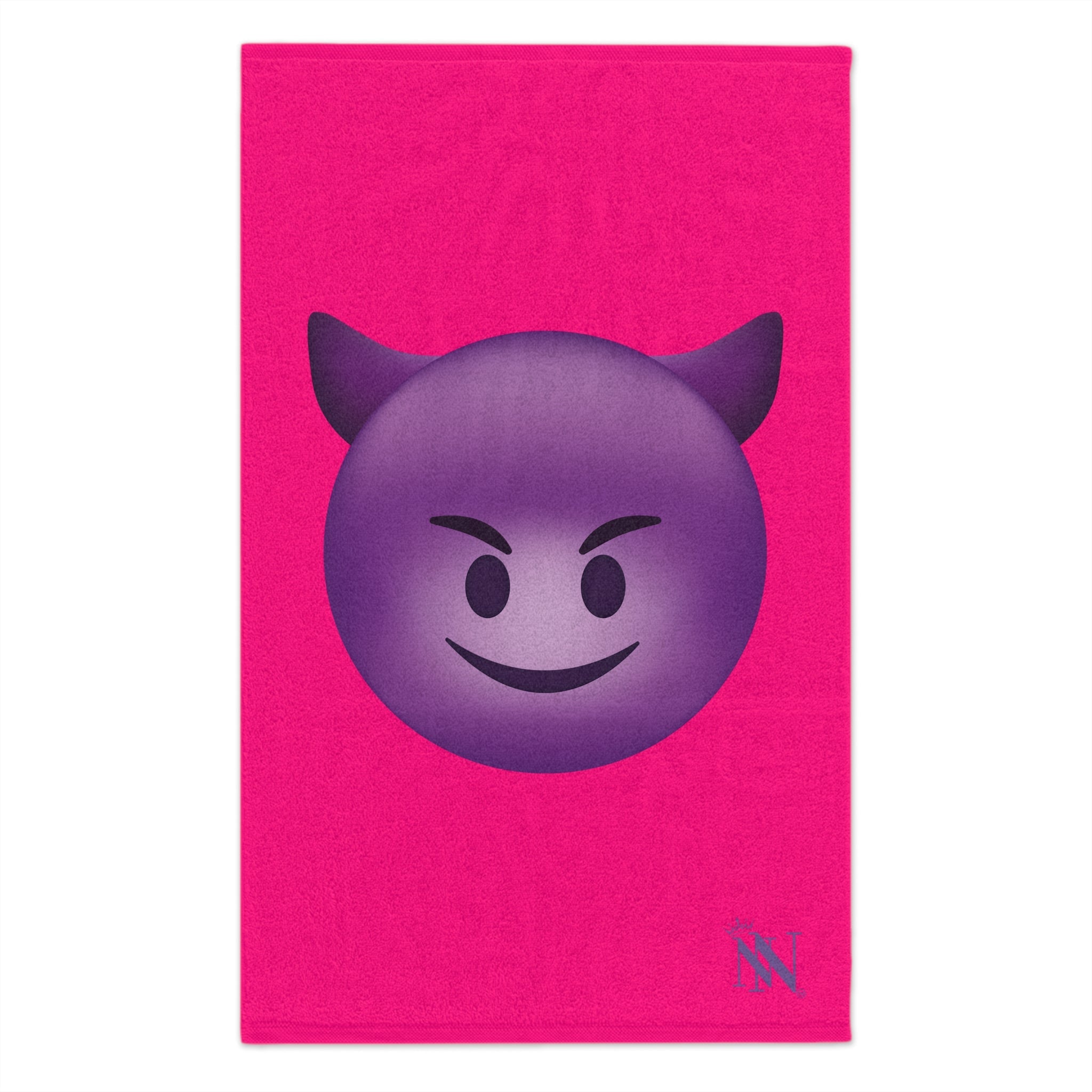 Naughty Devil Emoji Pink | Mix & Match Soft Fun-Flirty Lovers’ Towels