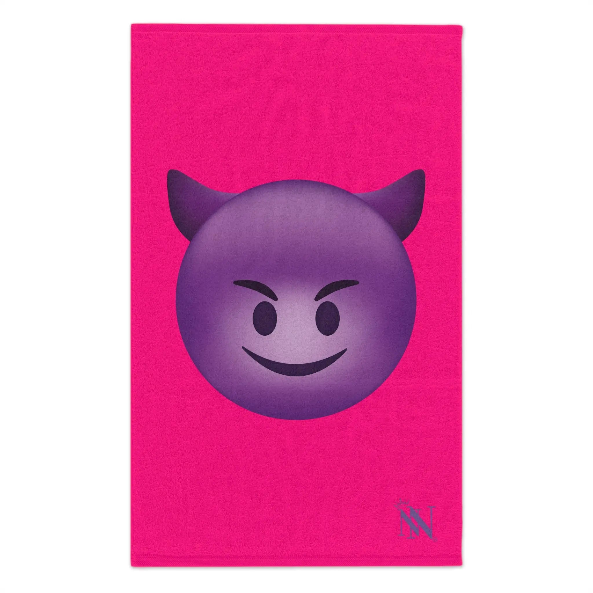 Naughty Devil Emoji Pink | Mix & Match Soft Fun-Flirty Lovers’ Towels