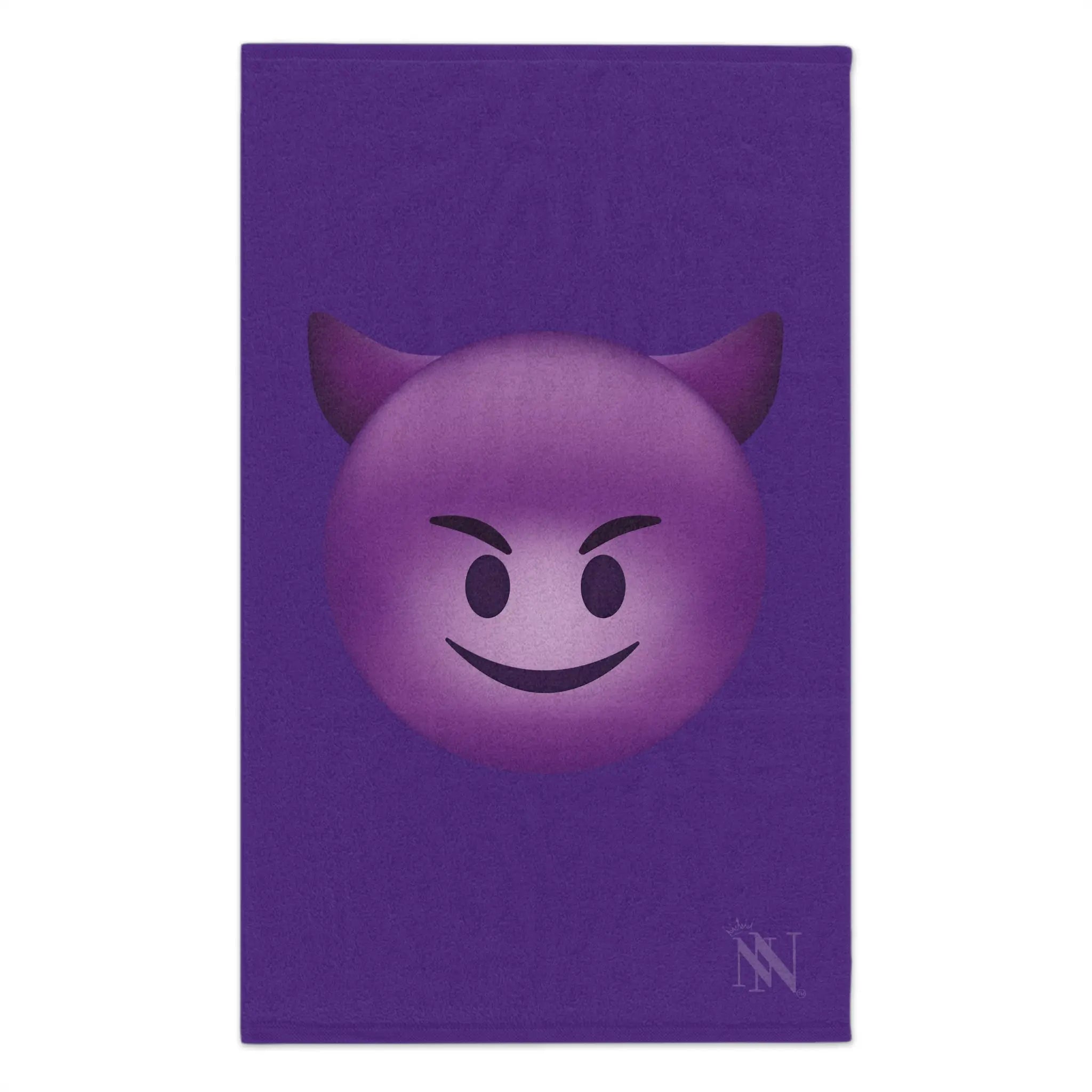 Naughty Devil Emoji Purple | Mix & Match Soft Fun-Flirty Lovers’ Towels