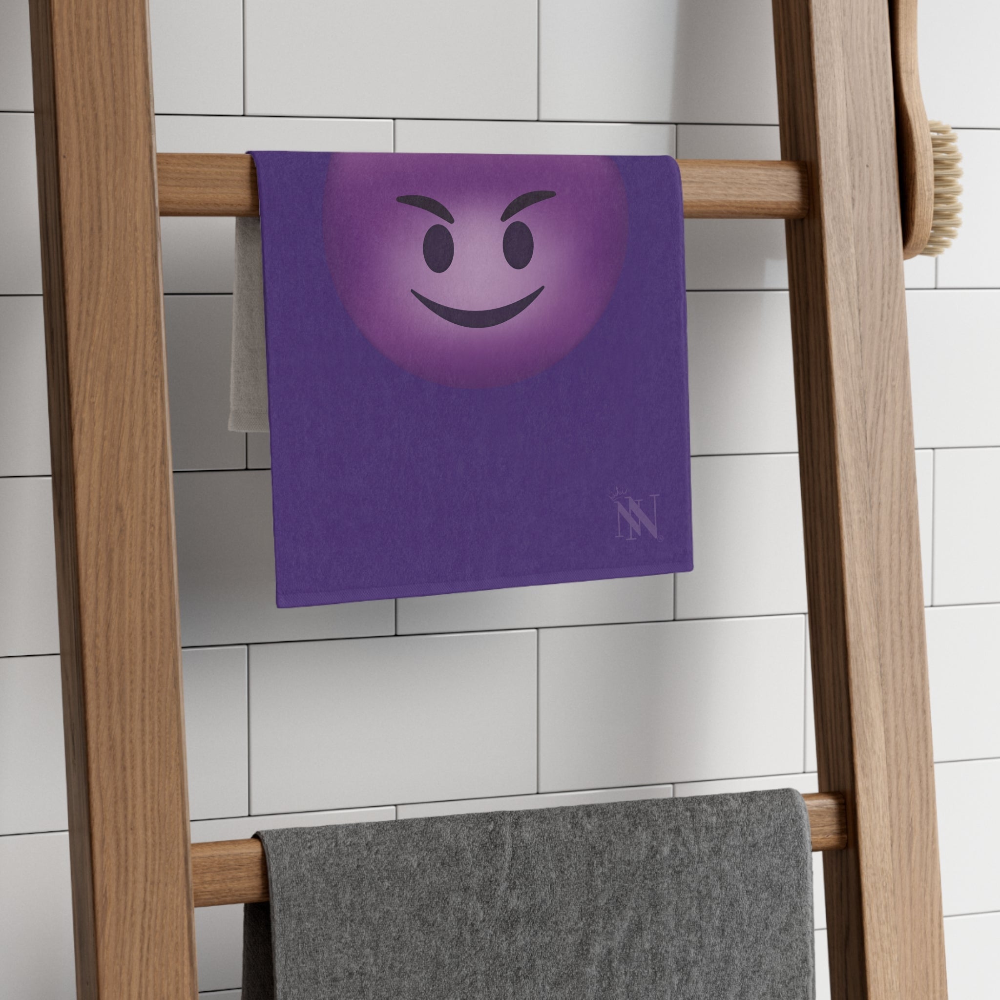 Naughty Devil Emoji Purple | Mix & Match Soft Fun-Flirty Lovers’ Towels
