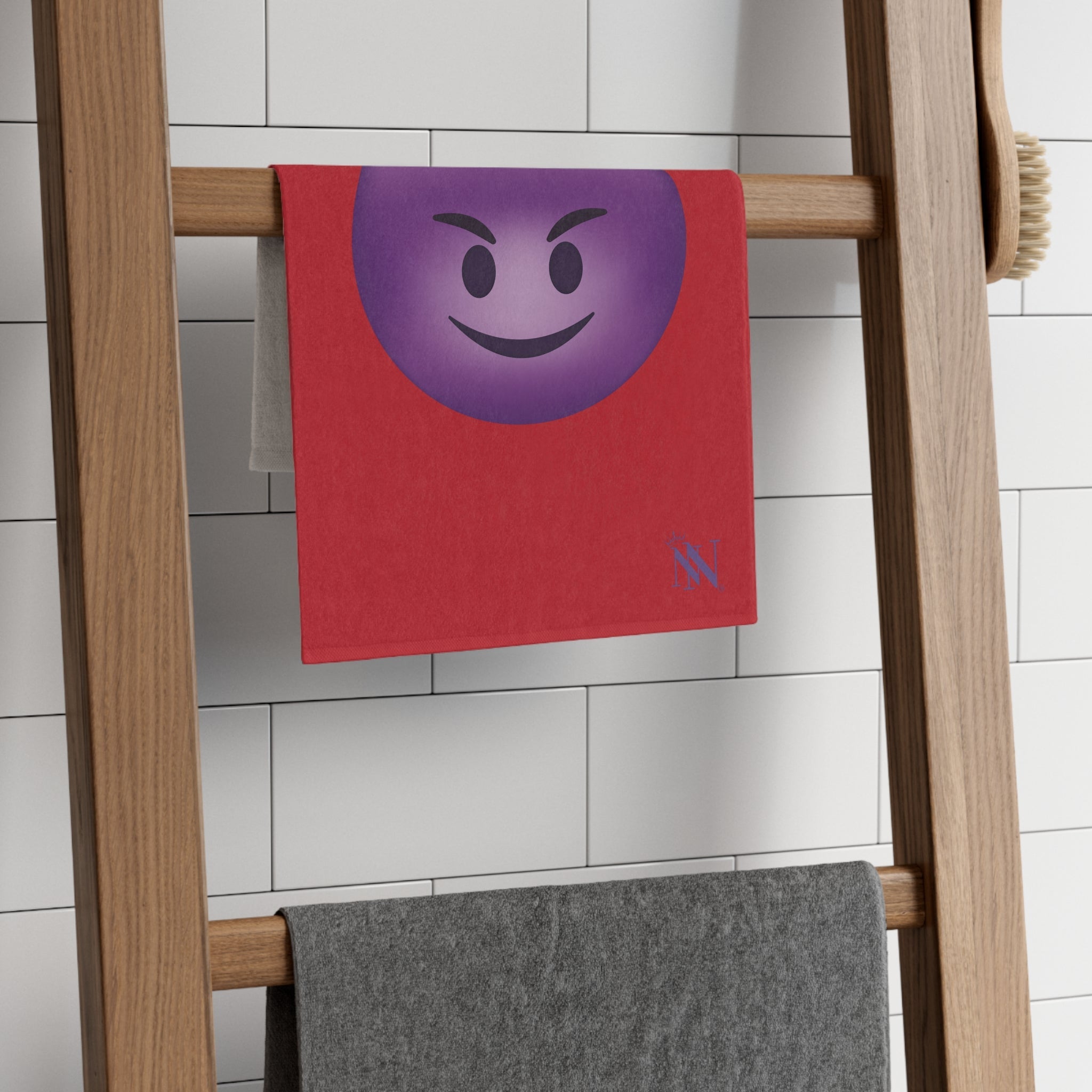 Naughty Devil Emoji Red | Mix & Match Soft Fun-Flirty Lovers’ Towels