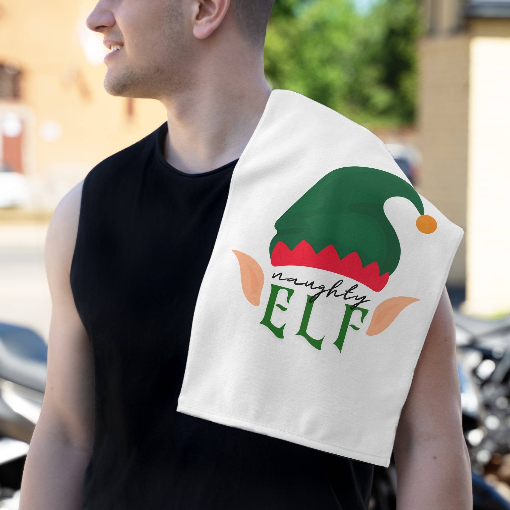 Naughty Elf | Christmas Mix & Match Fun-Flirty Lovers’ Towels