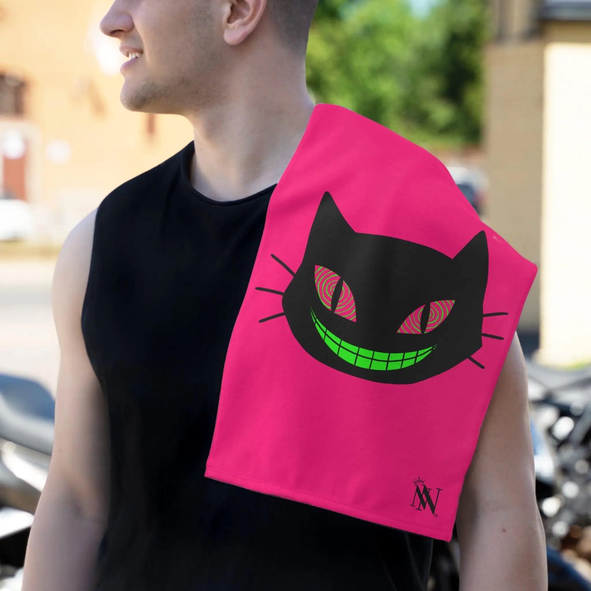 Naughty Kitty Pink | Mix & Match Soft Fun-Flirty Lovers’ Towels