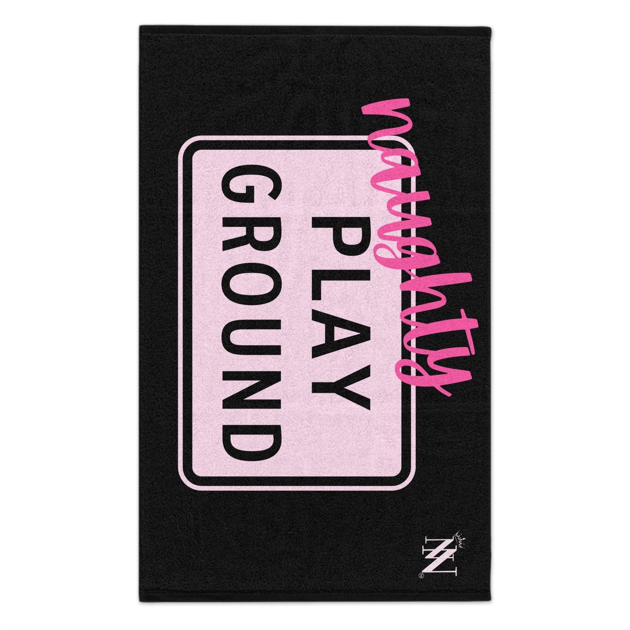 Naughty Playground Black Mix & Match Soft Sex Towels | Flirty Lovers’ Gifts