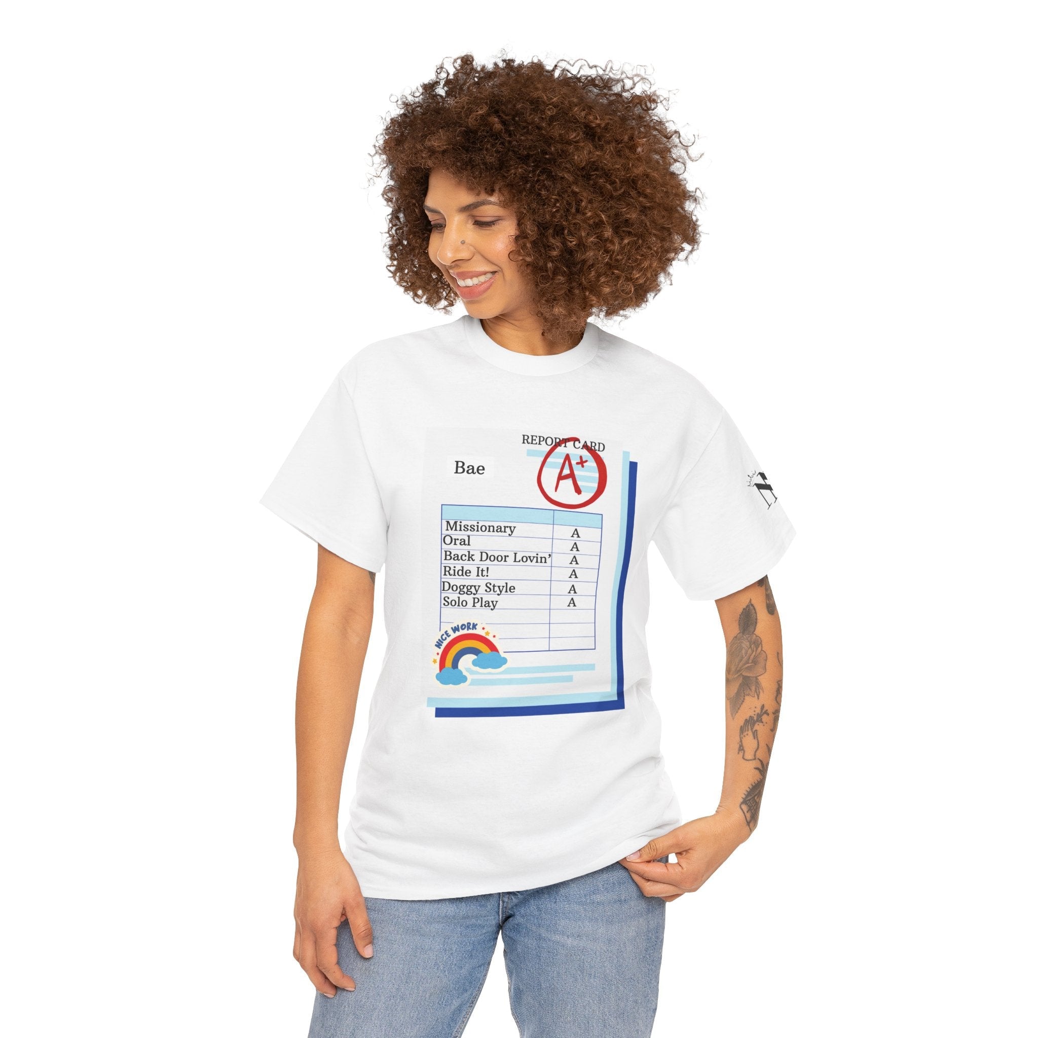 Naughty Report Card | Mix & Match 100% Cotton Unisex Fun-Flirty Lovers’ Tees