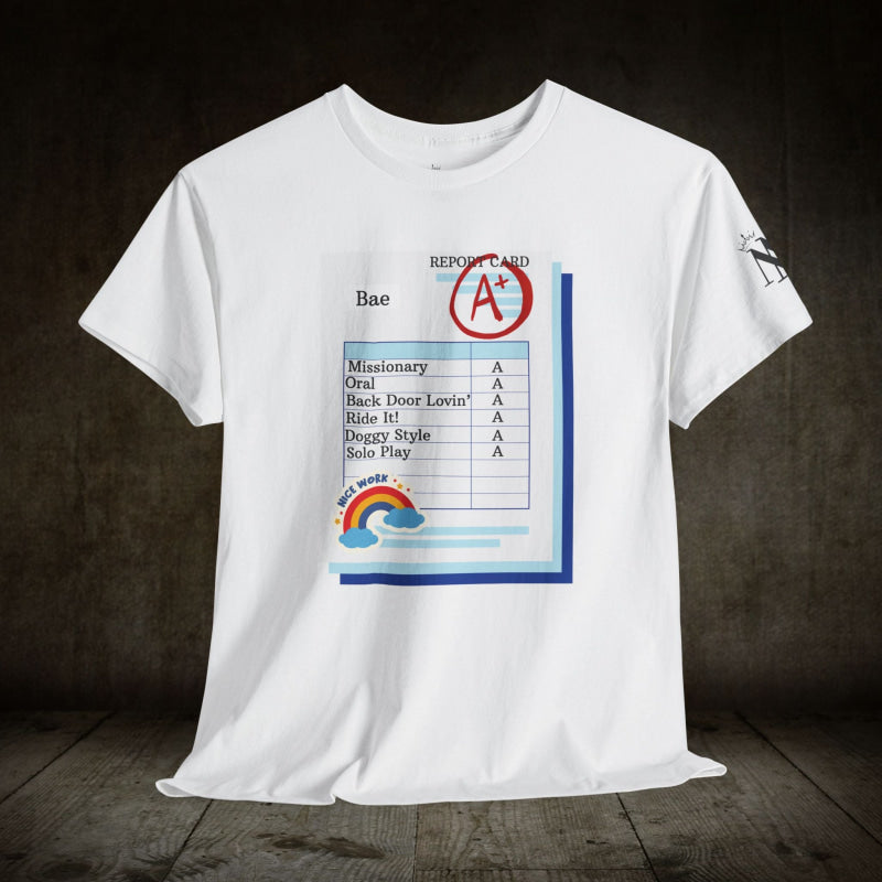 Naughty Report Card | Mix & Match 100% Cotton Unisex Fun-Flirty Lovers’ Tees