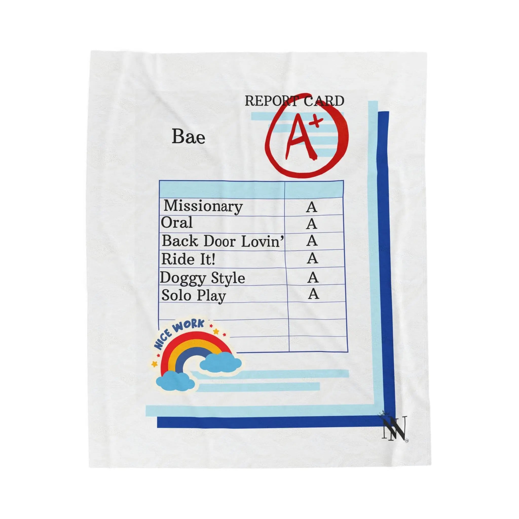 Naughty Report Card | Mix & Match Fun-Flirty Lovers’ Blankets