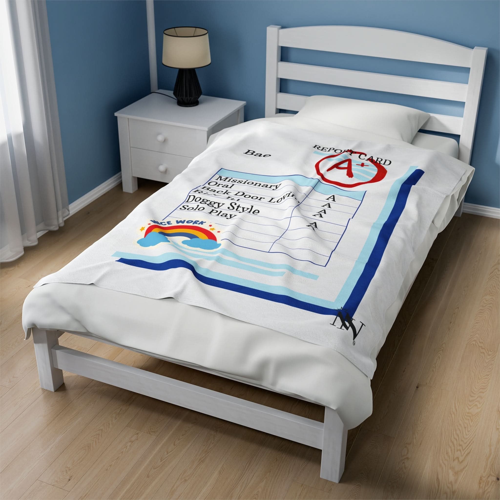 Naughty Report Card | Mix & Match Fun-Flirty Lovers’ Blankets