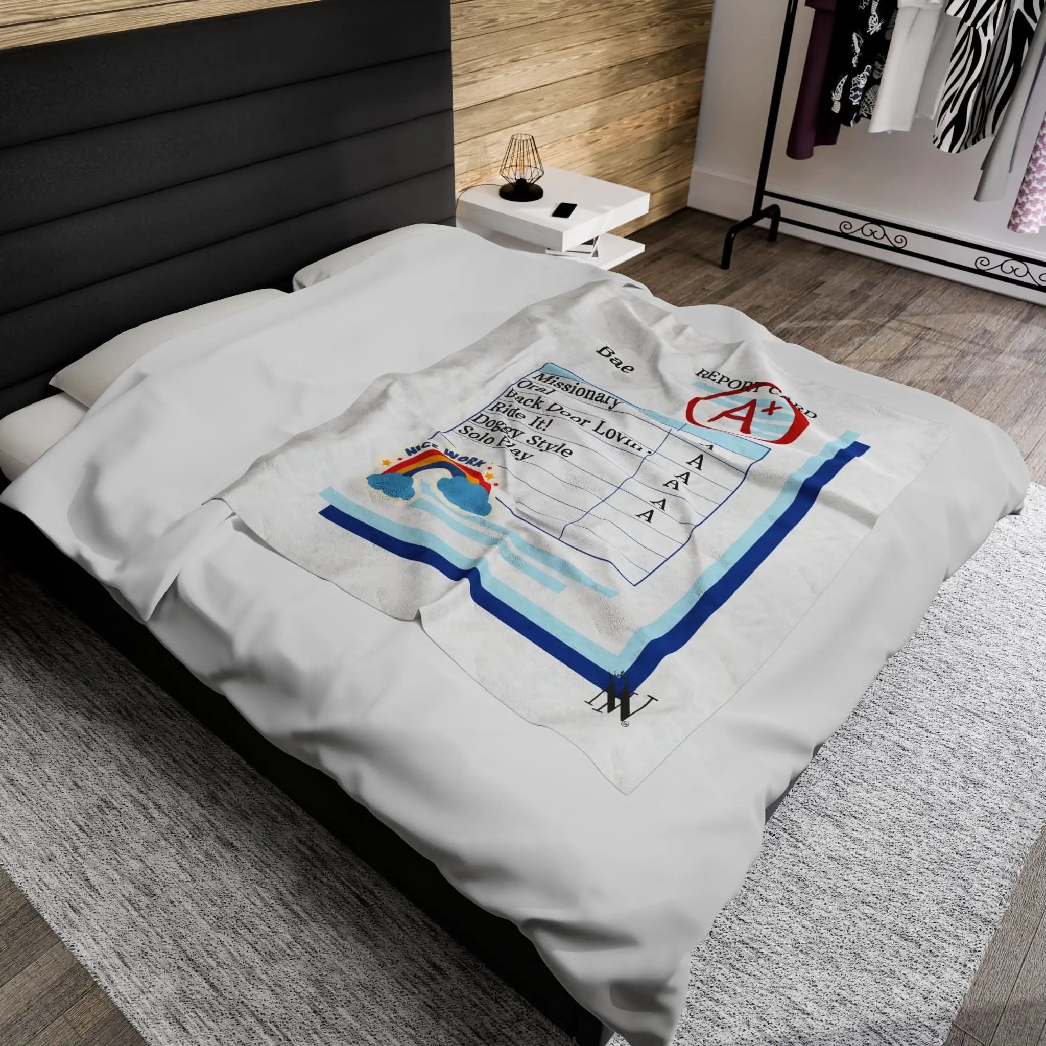 Naughty Report Card | Mix & Match Fun-Flirty Lovers’ Blankets
