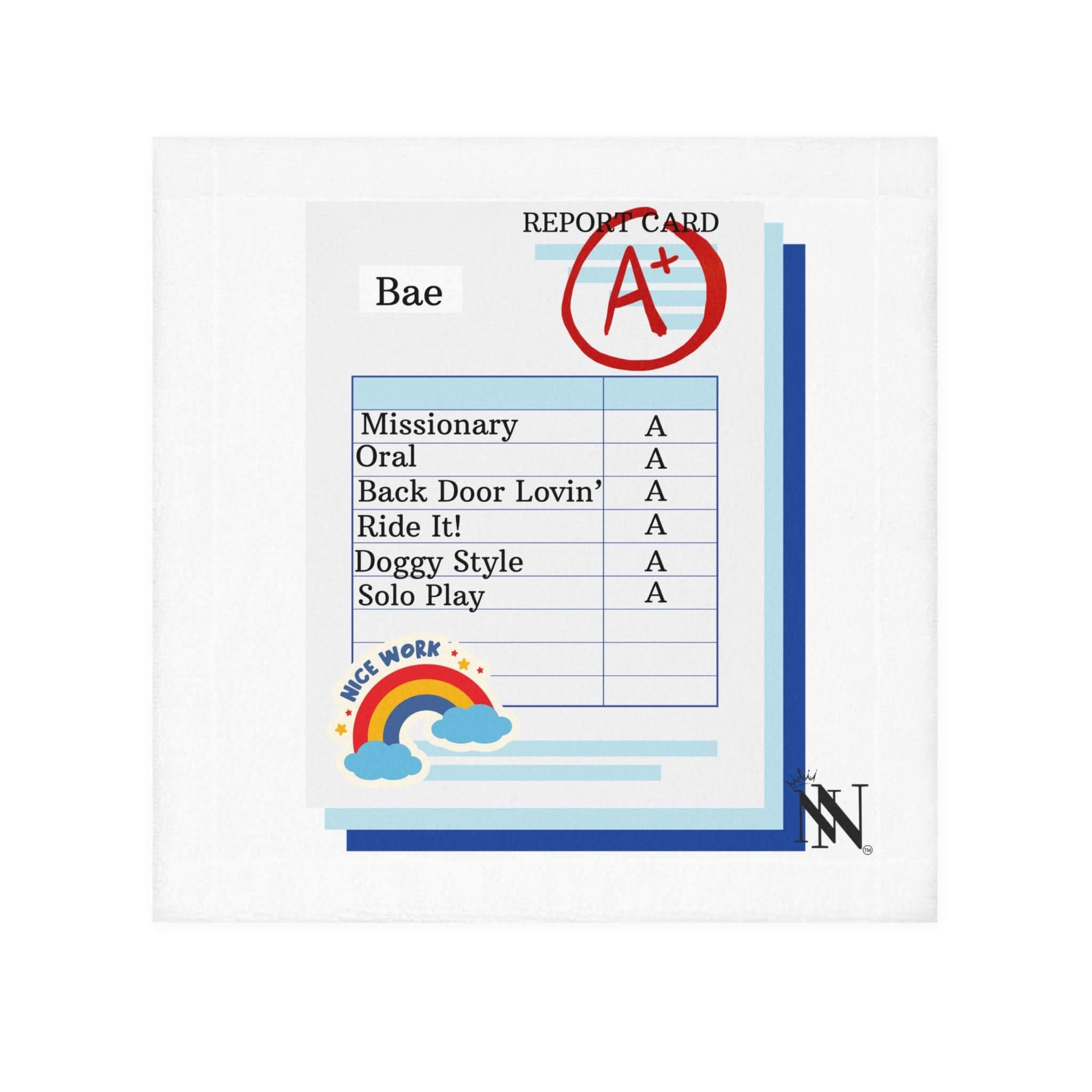 Naughty Report Card | Mix & Match Lils’ Fun-Flirty Lovers’ Towels